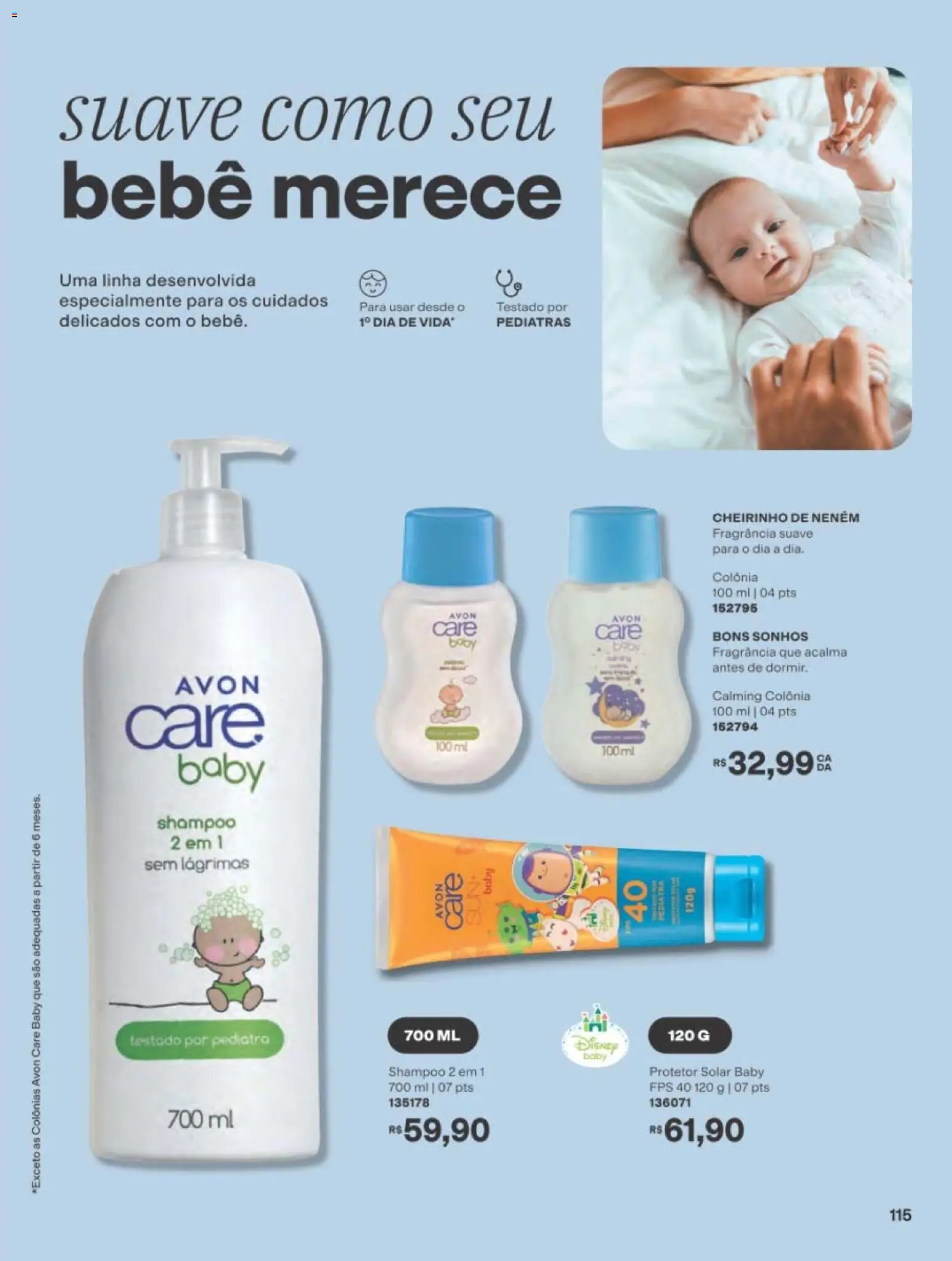 Avon Folheto - válido de 01/09/2026 | Página: 115 | Produtos: Shampoo, Fragrância, Protetor solar