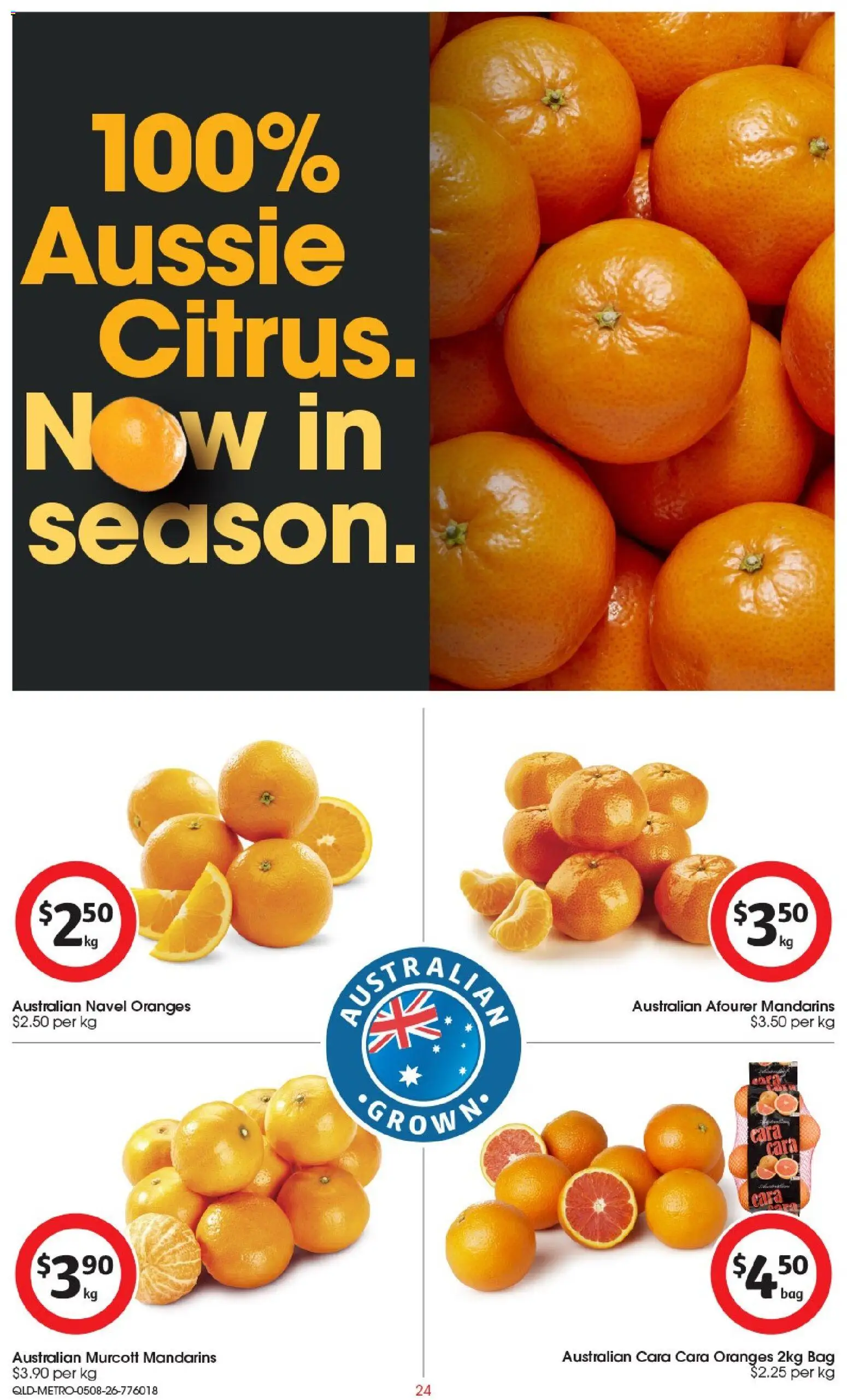 Coles catalogue - valid from 05/08/2026 | Page: 24 | Products: Oranges, Mandarins, Bag