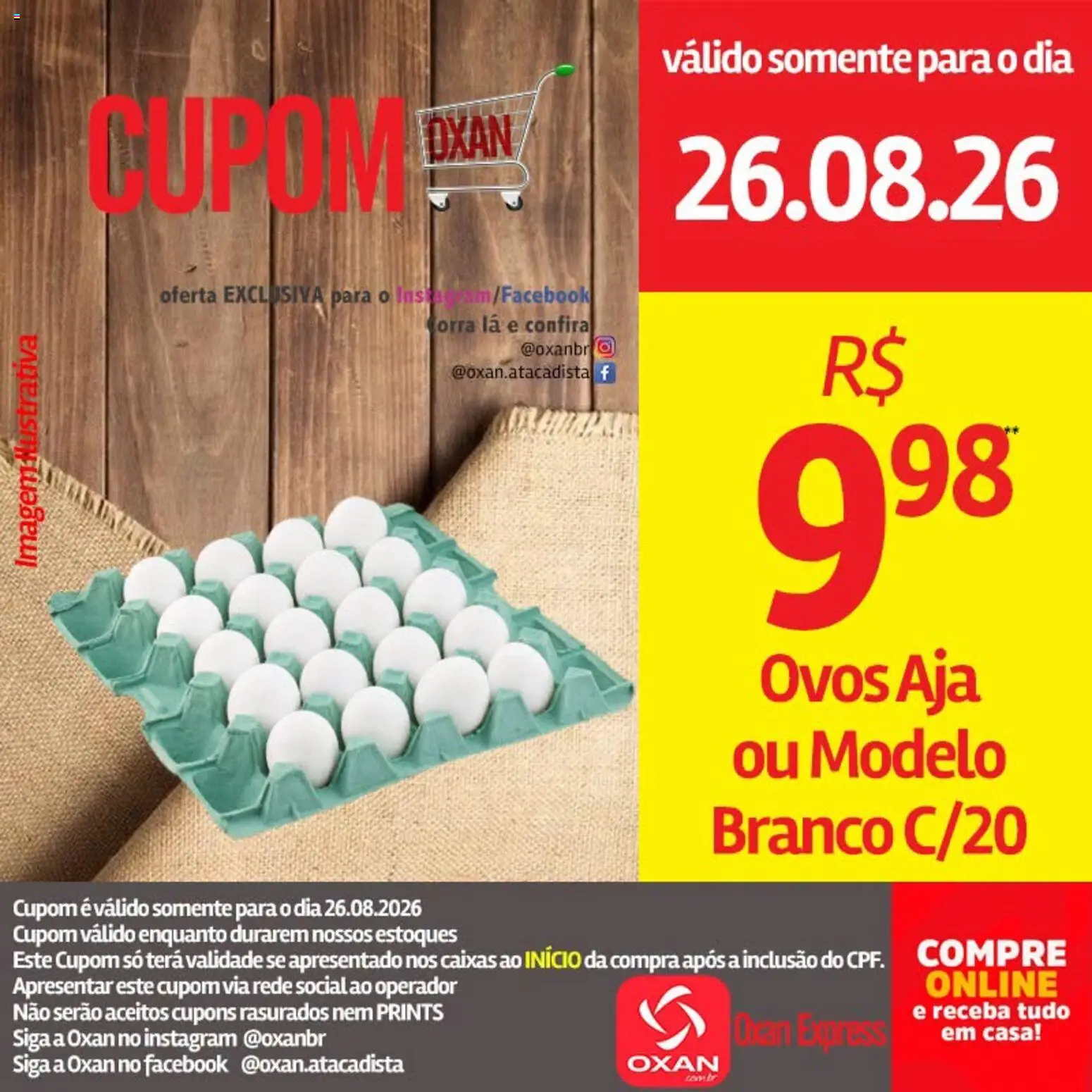 Oxan Atacadista Folheto - válido de 26/08/2026 | Página: 13 | Produtos: Ovos