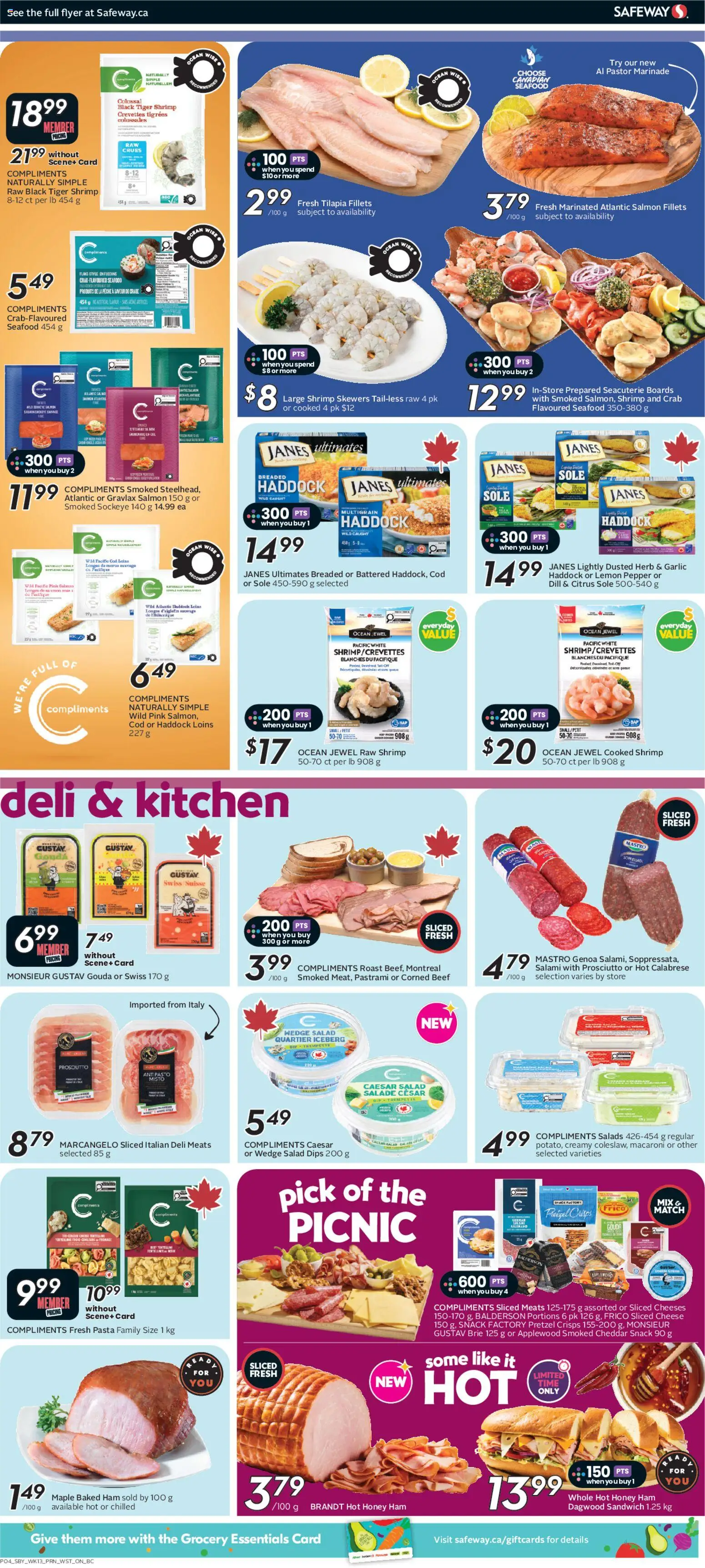 Safeway flyer valid from Jul 23, 2026 | Page: 7 | Products: Gouda, Shrimp, Cheddar, Cheese