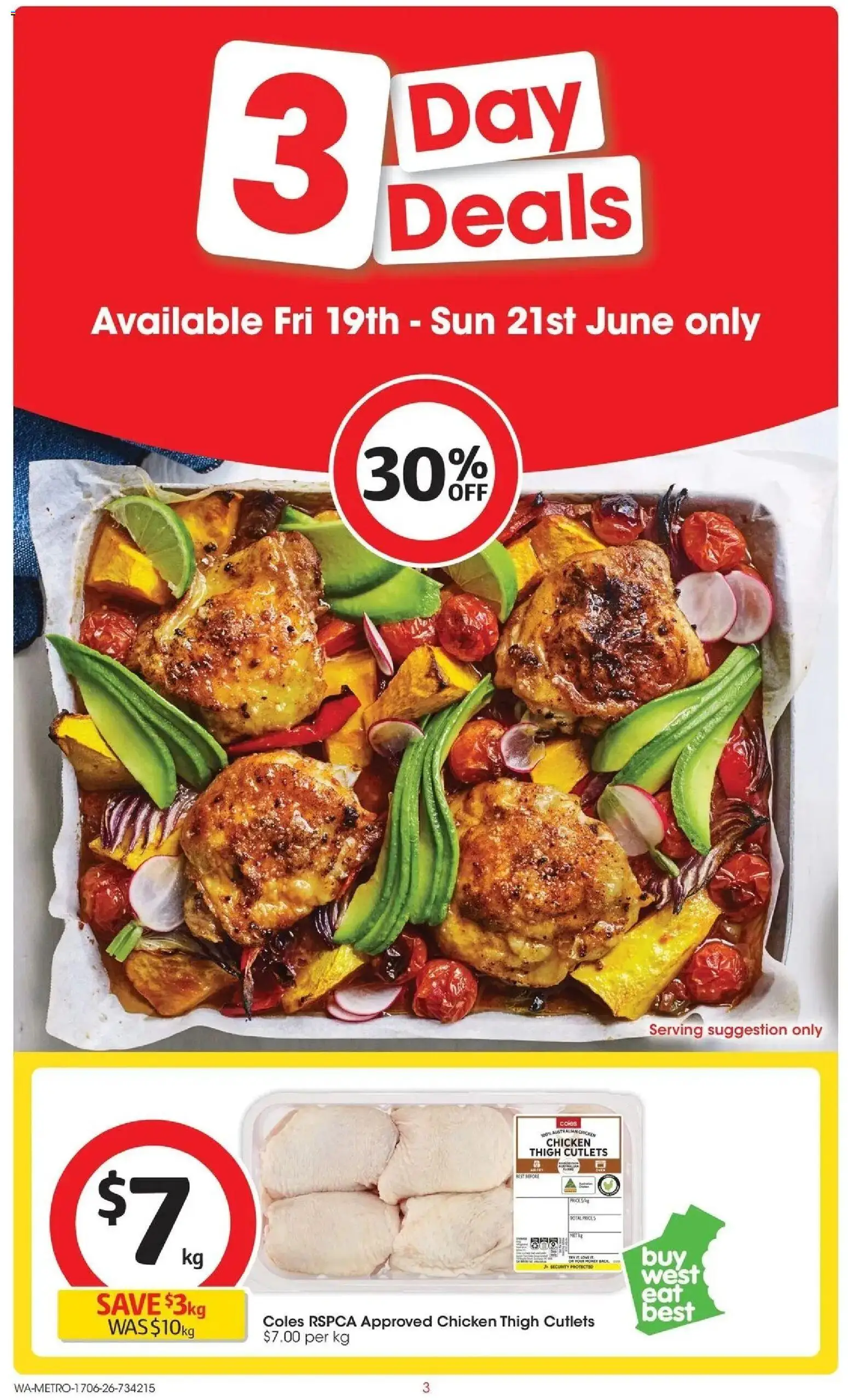Coles catalogue - valid from 16.06.2026 | Page: 3 | Products: Chicken