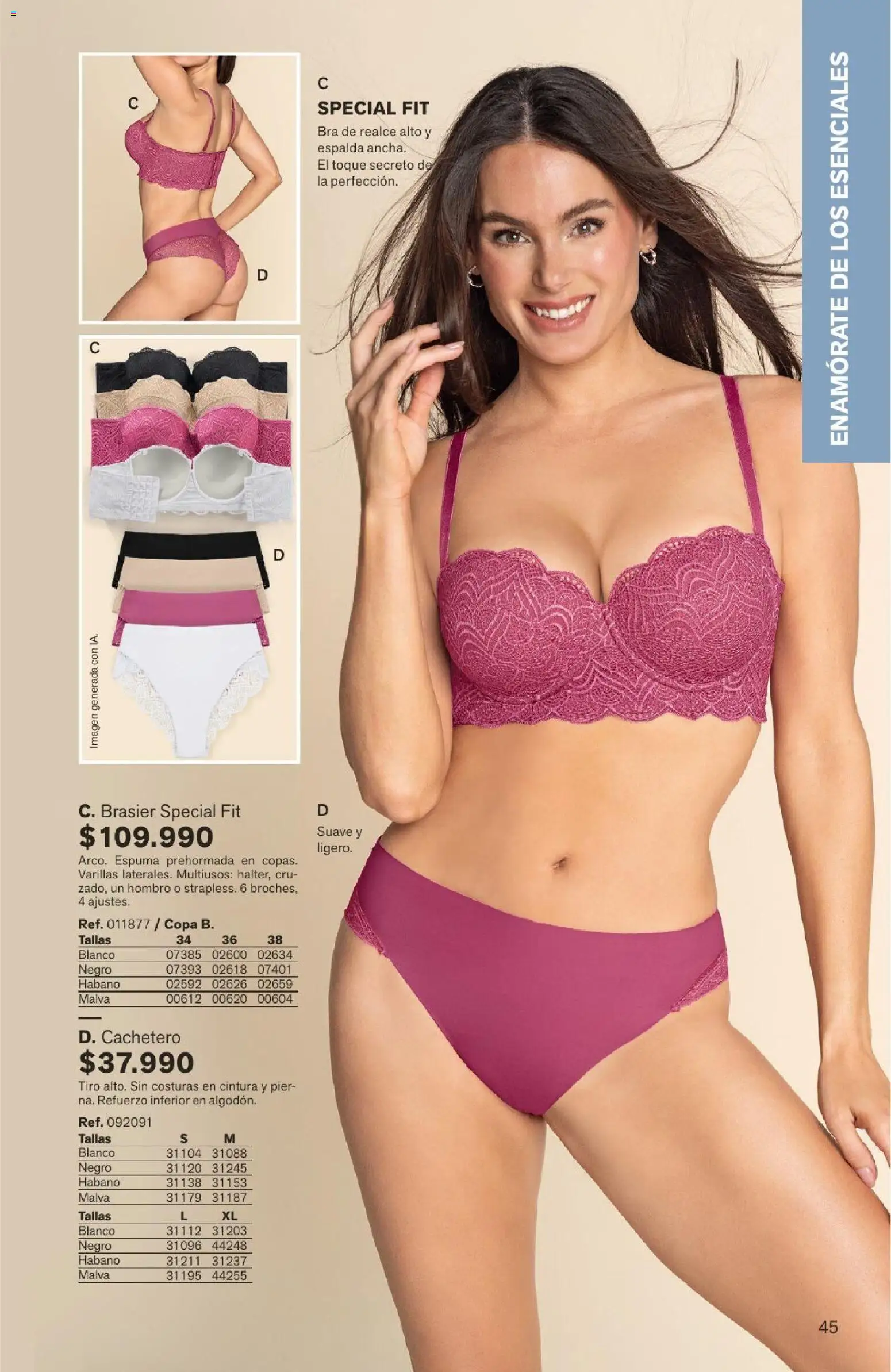 Leonisa revista - valida desde el 04/08/2026 | Página: 45 | Productos: Espuma, Brasier, Cachetero