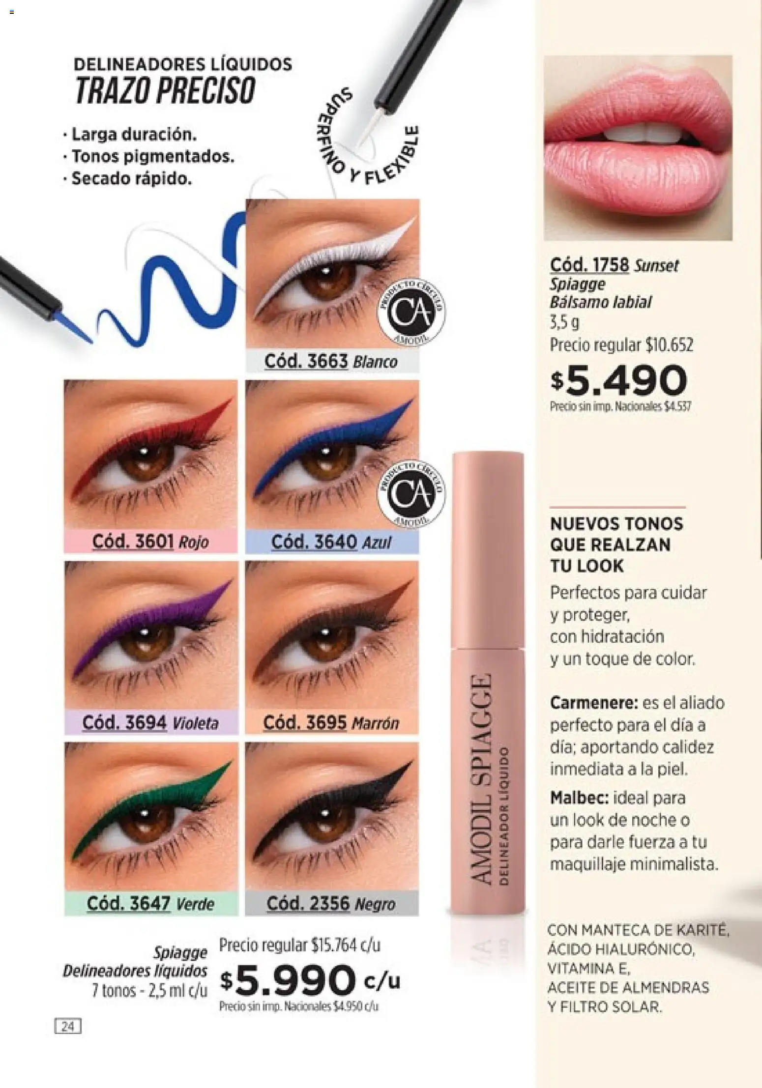 Amodil - Campaña 11 │ válido desde el 01.07.2026 | Página: 24 | Productos: Maquillaje, Delineador, Bálsamo, Manteca