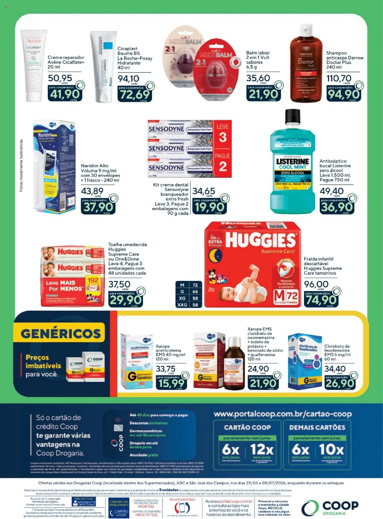 Coop Folheto - válido de 29/06/2026 | Página: 2 | Produtos: Shampoo, Creme, Creme dental, Toalha umedecida
