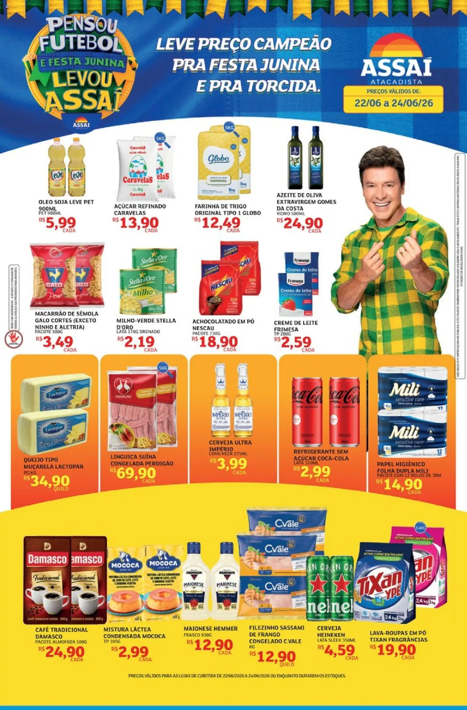 Assaí Atacadista Folheto - válido de 21/06/2026 | Página: 1 | Produtos: Nescau, Óleo, Refrigerante, Creme de leite