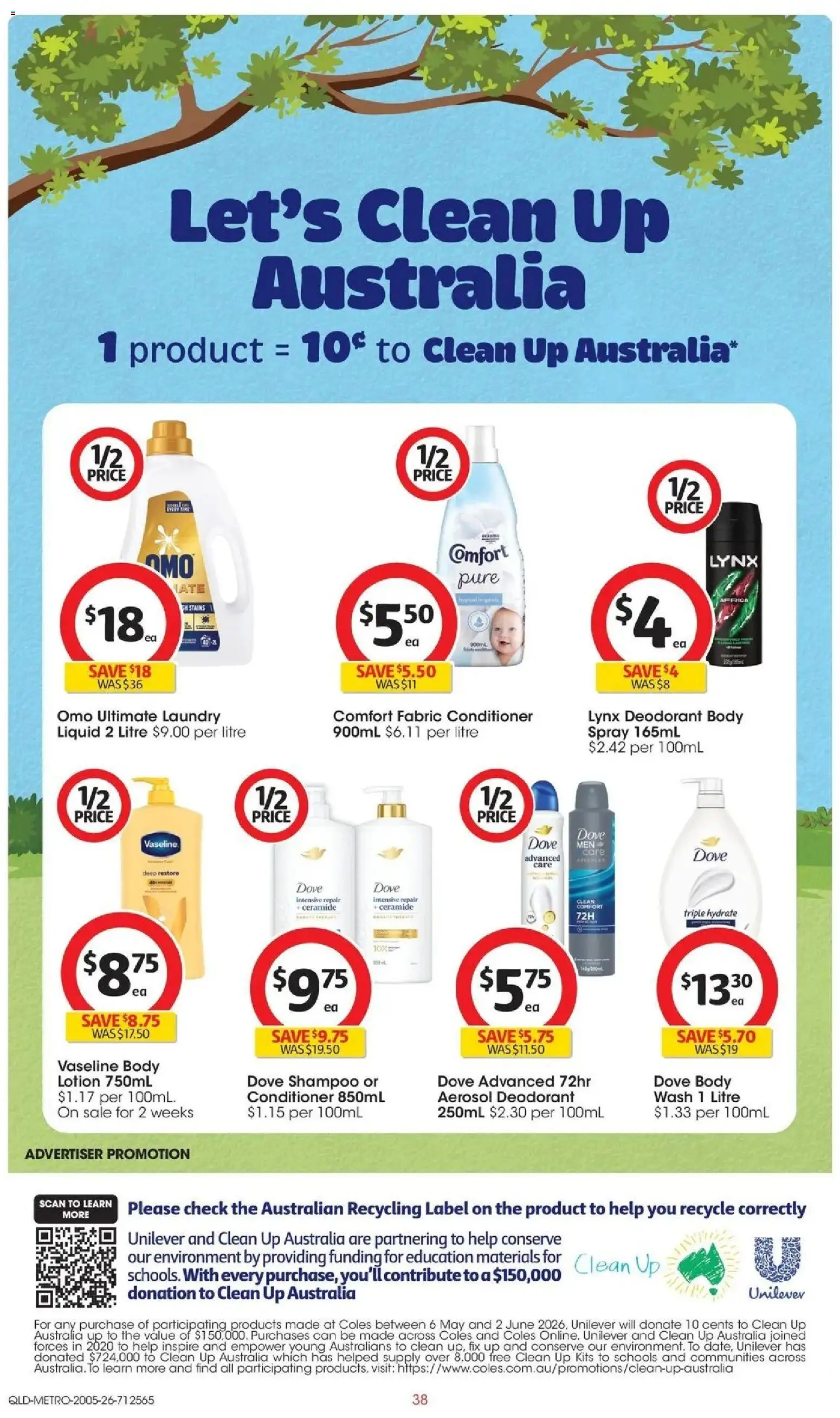 Coles catalogue - valid from 19.05.2026 | Page: 38 | Products: Kits, Shampoo, Conditioner, Body lotion