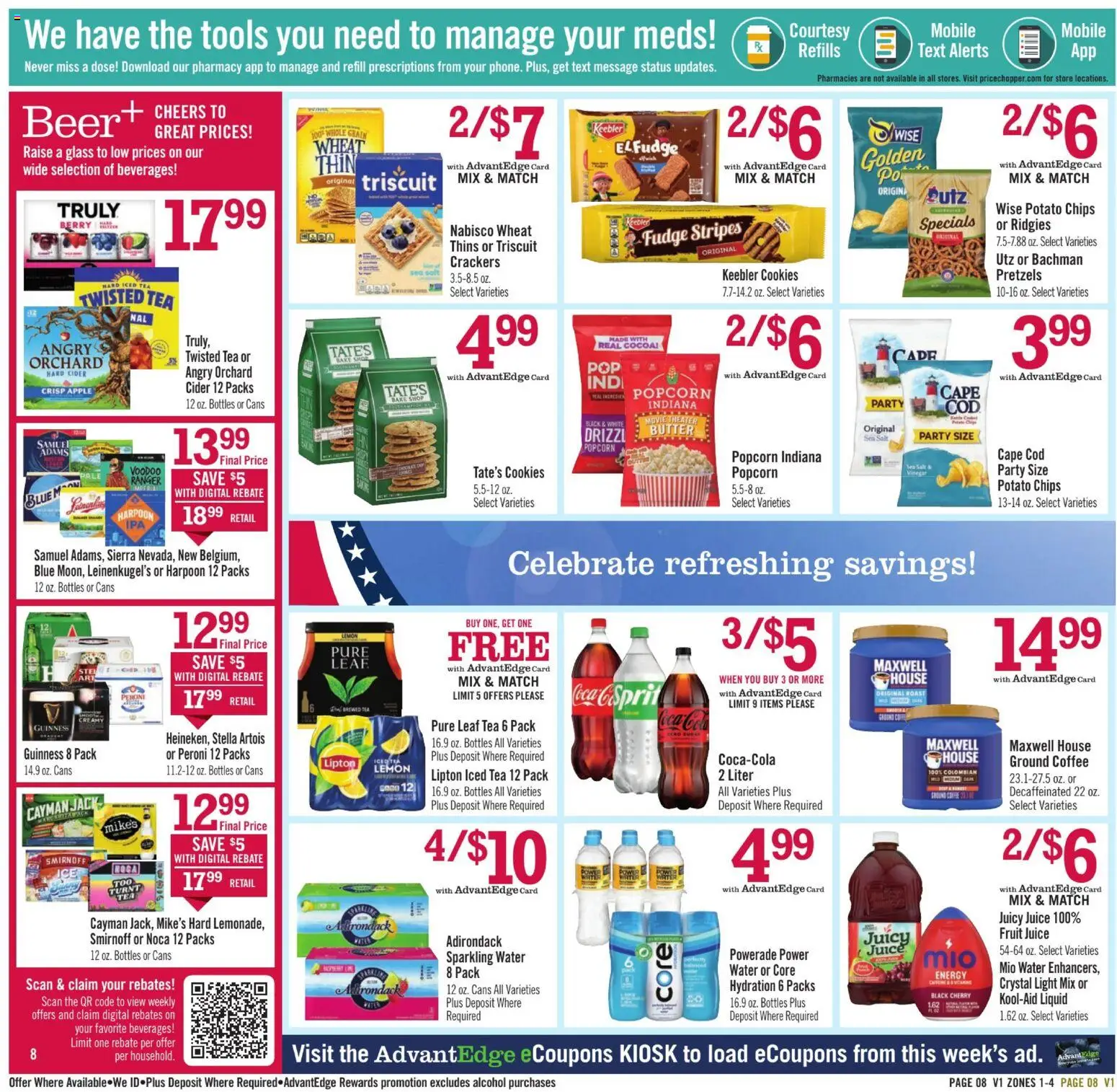 Price Chopper Weekly Ad - valid from 07/26/2026 | Page: 8 | Products: Coffee, Tea, Cookies, Lemon