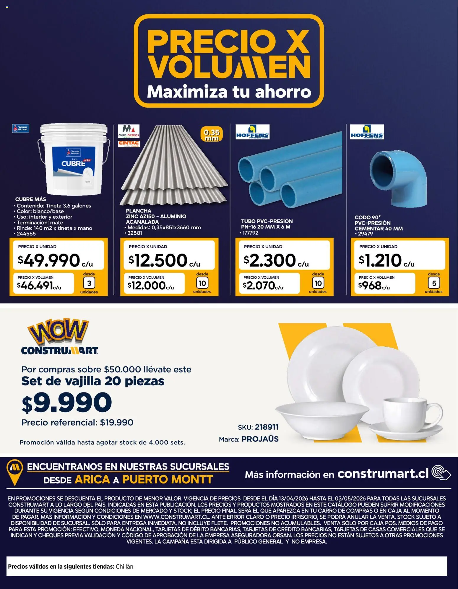 Construmart Ofertas │ válido desde el 31.03.2026 | Página: 28 | Productos: Caja, Mate, Sobre, Campana