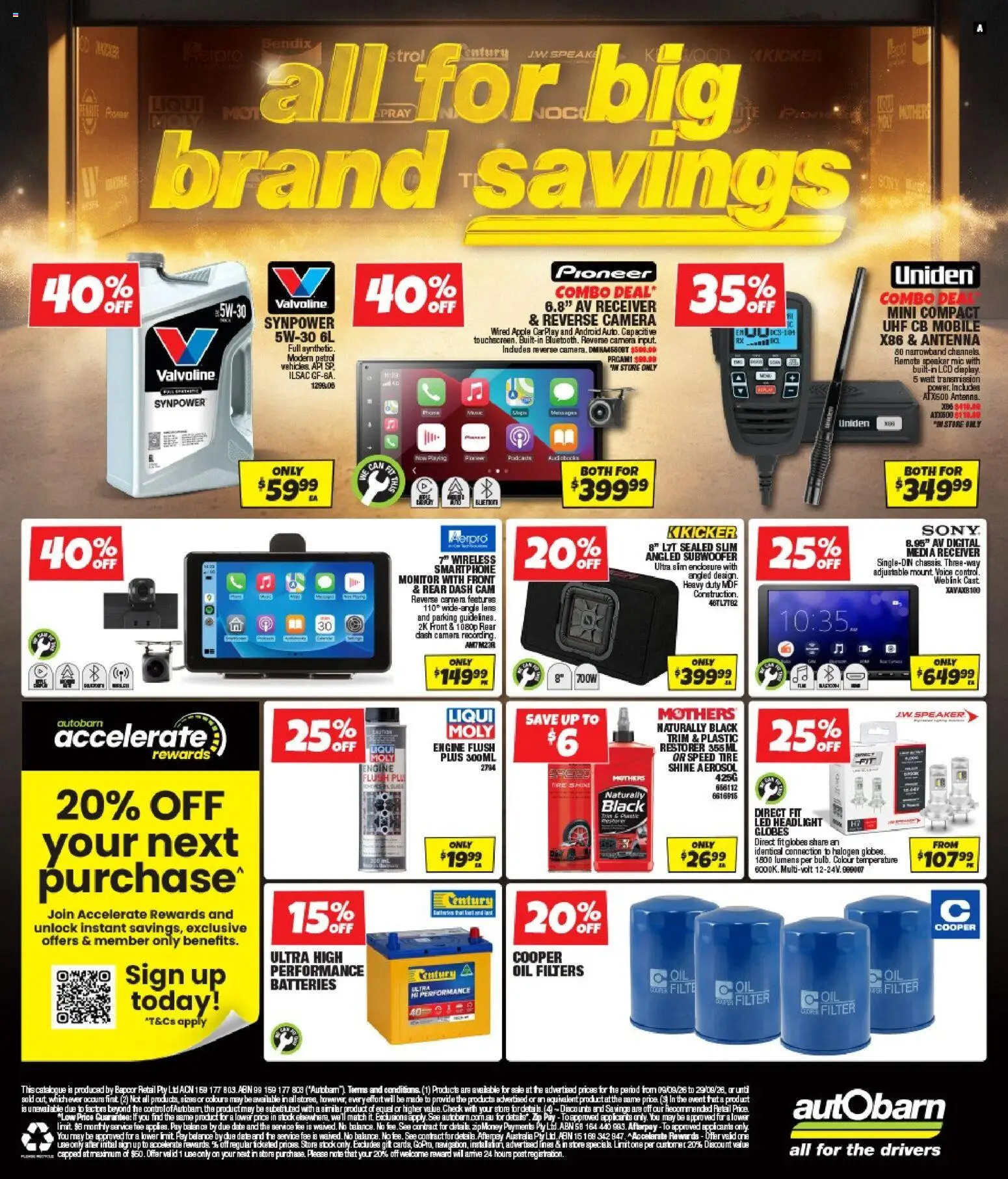 Autobarn catalogue - valid from 09/09/2026 | Page: 16 | Products: Batteries, Smartphone, Monitor, Mobile