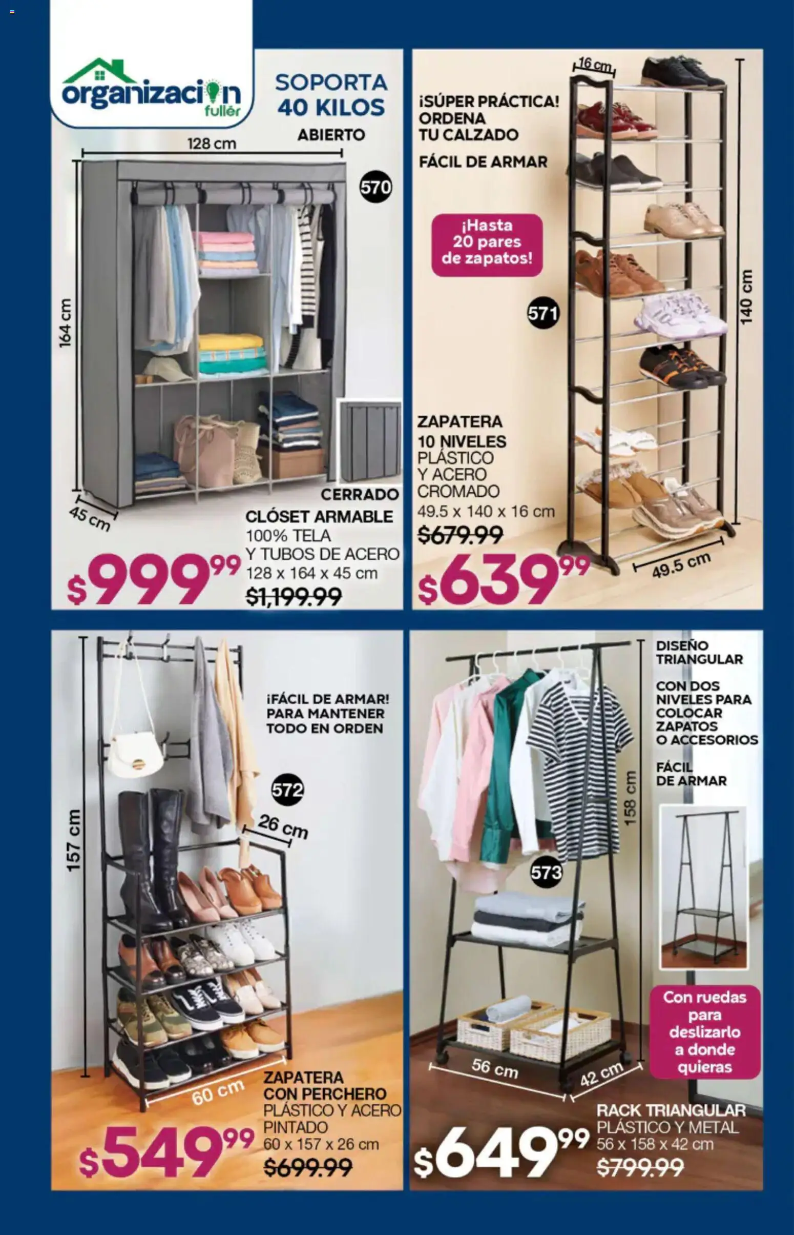Nuevas ofertas de Fuller válidas en toda la República Mexicana desde el 27/05/2026. ¡Encuentra las mejores ofertas en Fuller campaña 4 2026! | Página: 154 | Productos: Zapatos, Perchero