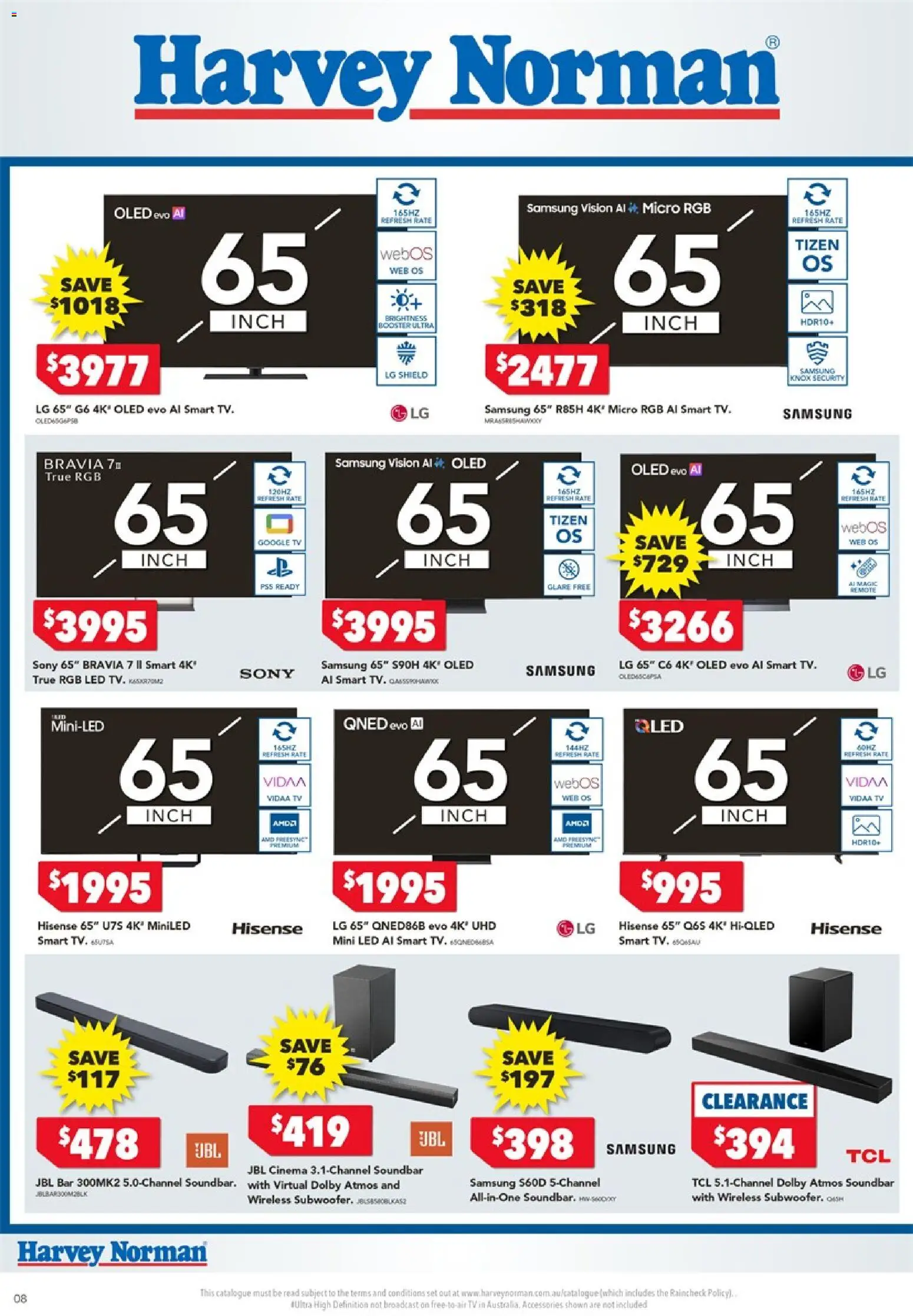 Harvey Norman catalogue - valid from 24/09/2026 | Page: 8 | Products: Soundbar, Accessories, Tv