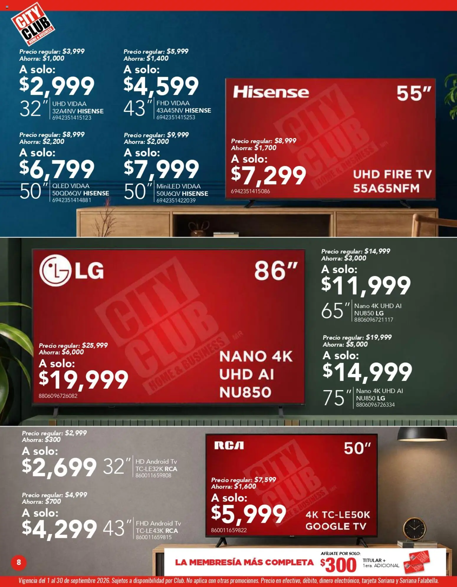 Nuevas ofertas de City Club válidas en toda la República Mexicana desde el 01/09/2026. ¡Encuentra las mejores ofertas en City Club catálogo! | Página: 8