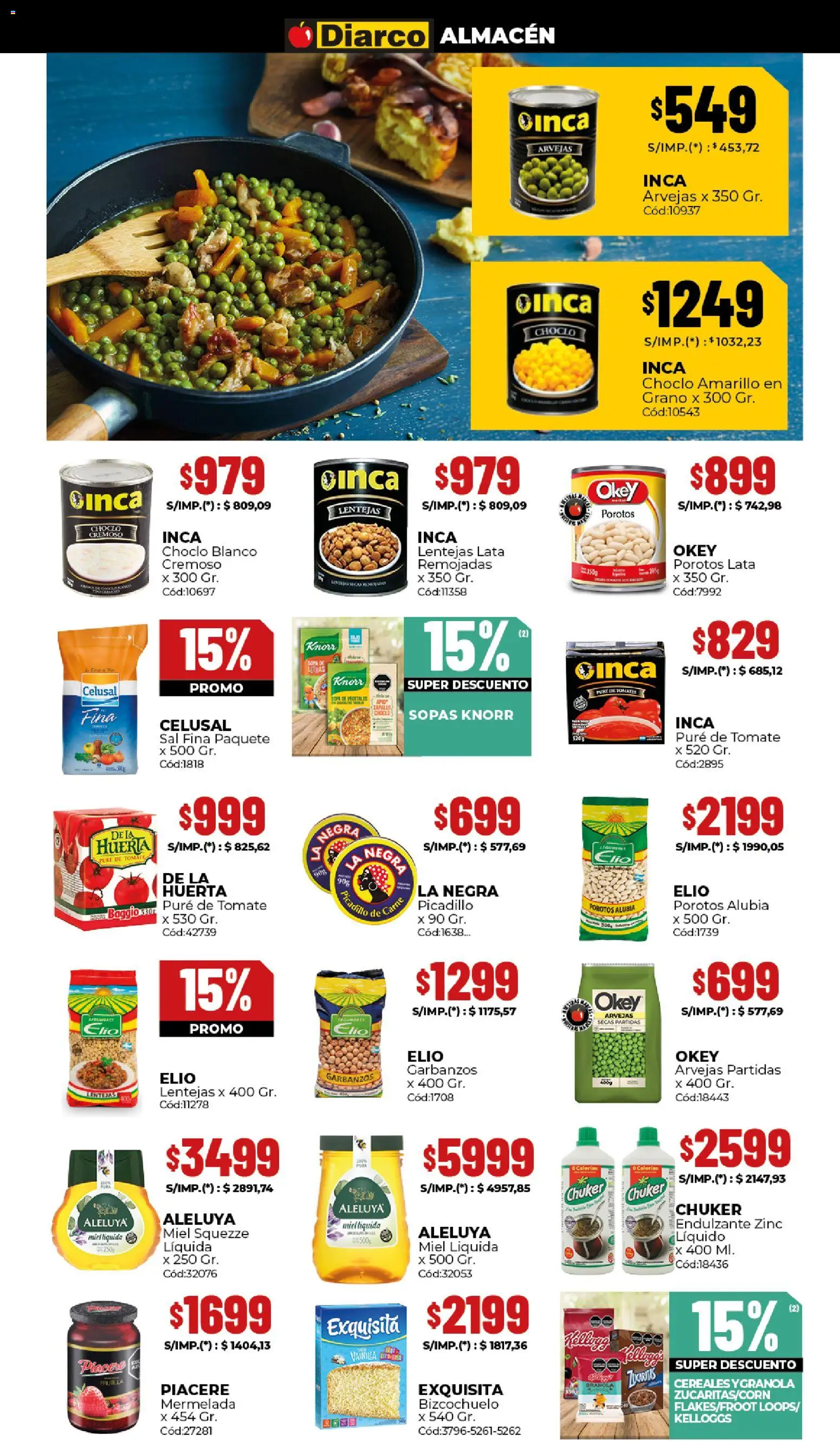Diarco ofertas │ válido desde el 25.05.2026 | Página: 3 | Productos: Arvejas, Sal, Tomate, Pure de Tomate