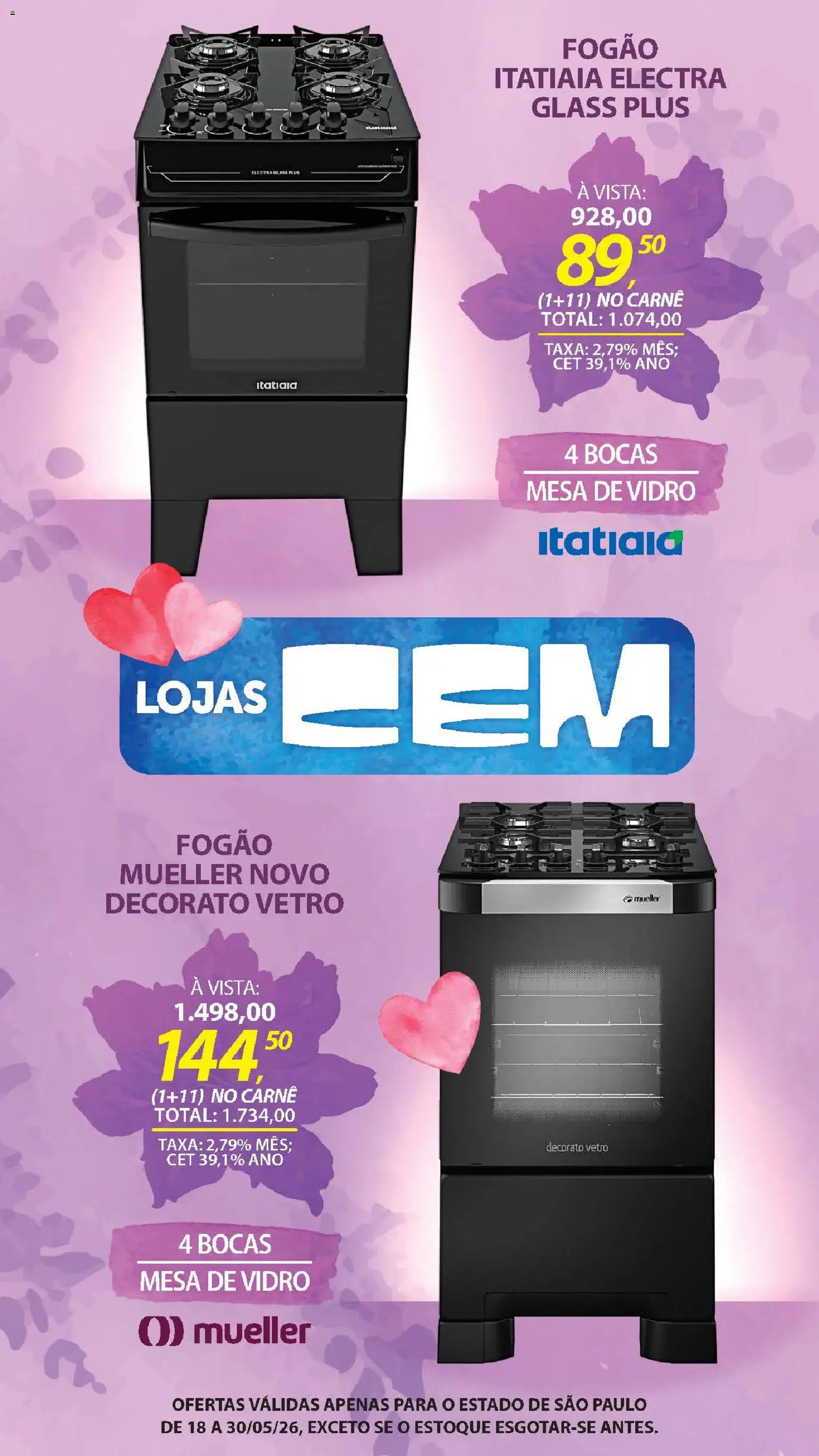 Lojas Cem - Ofertas atuais de 18/05/2026 ? Não perca as melhores promoções! | Brasil