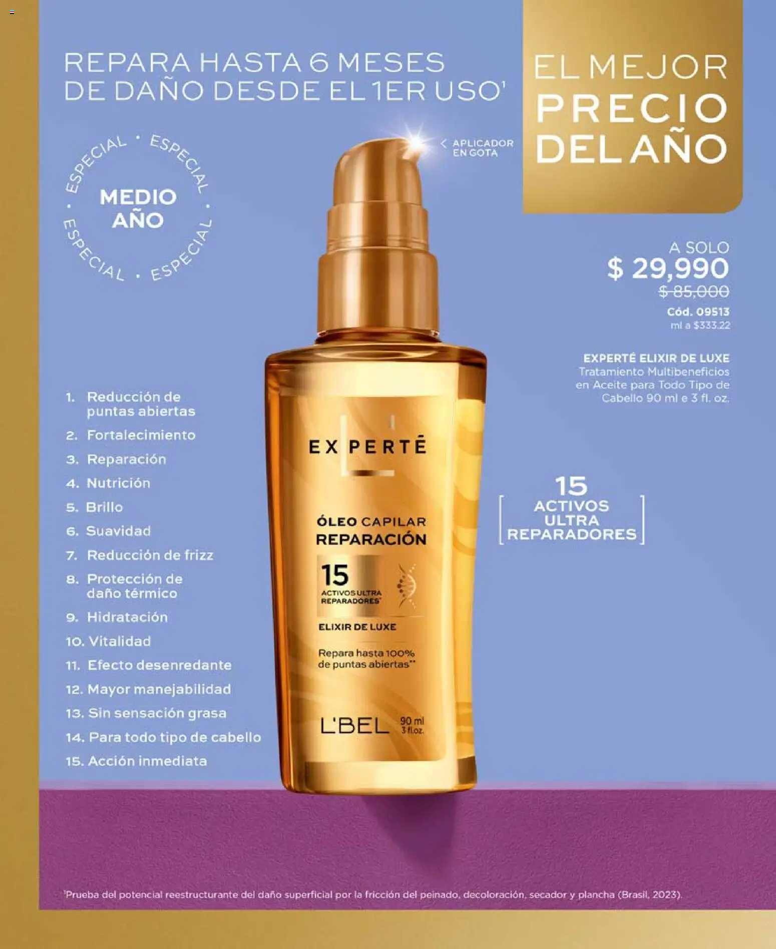 L'Bel revista - valida desde el 07/08/2026 | Página: 100 | Productos: Plancha, Brillo, Aceite