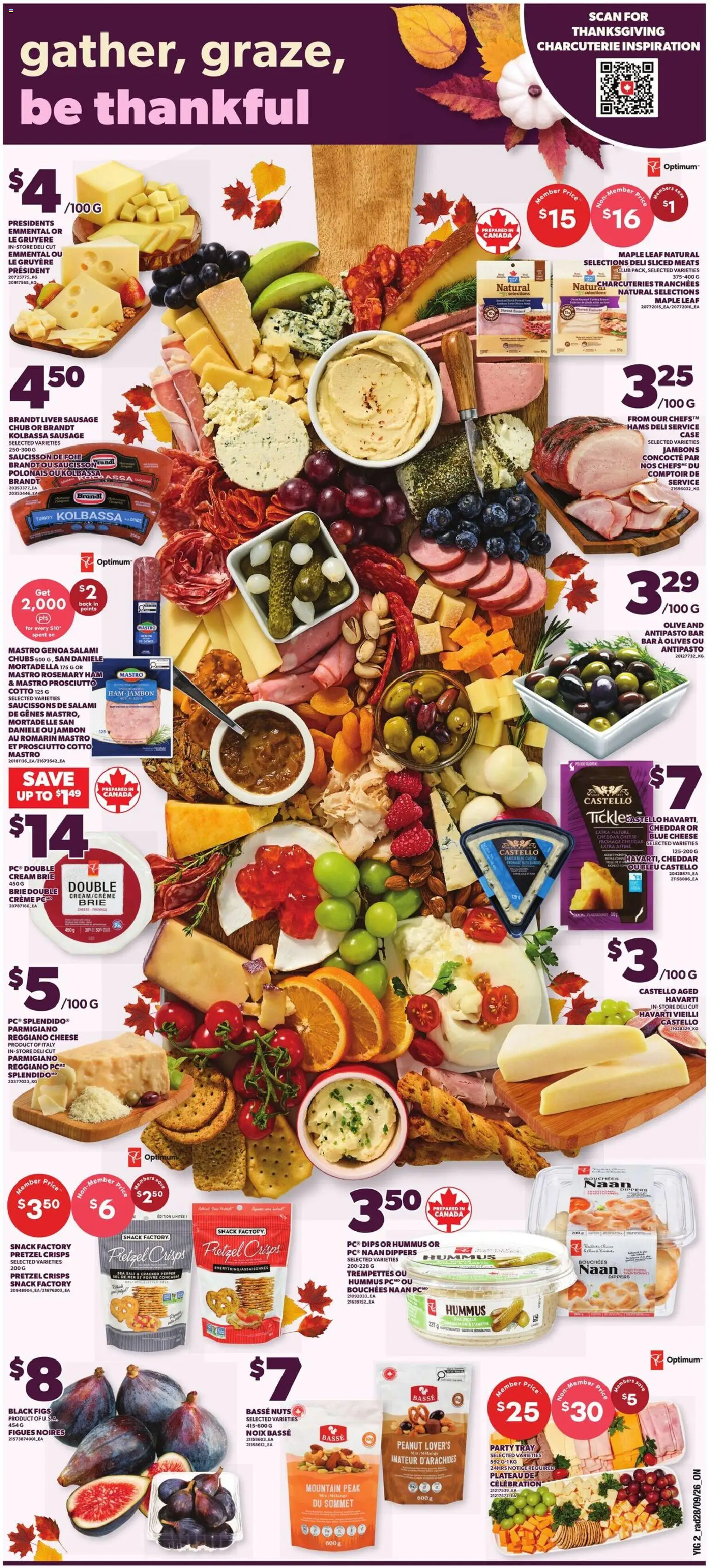 Independent Grocer flyer valid from Oct 1, 2026 | Page: 3 | Products: Hummus, Parmigiano Reggiano, Pepper, Salami