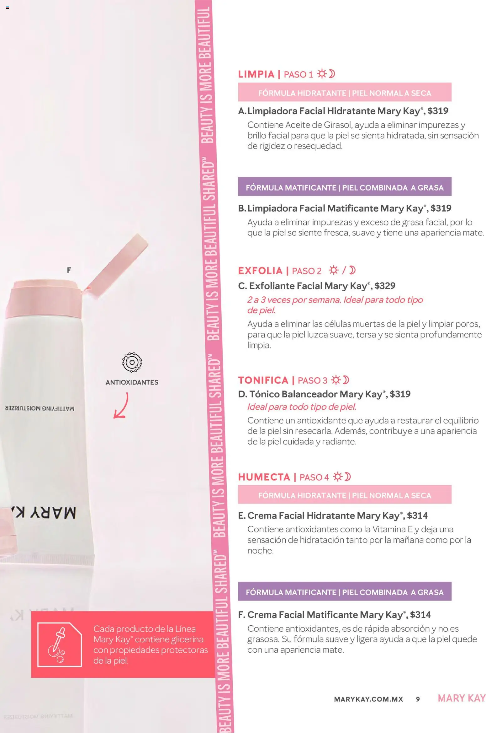 Nuevas ofertas de Mary Kay válidas en toda la República Mexicana desde el 01/09/2026. ¡Encuentra las mejores ofertas en Mary Kay catálogo! | Página: 9 | Productos: Exfoliante facial, Brillo, Crema facial, Mate