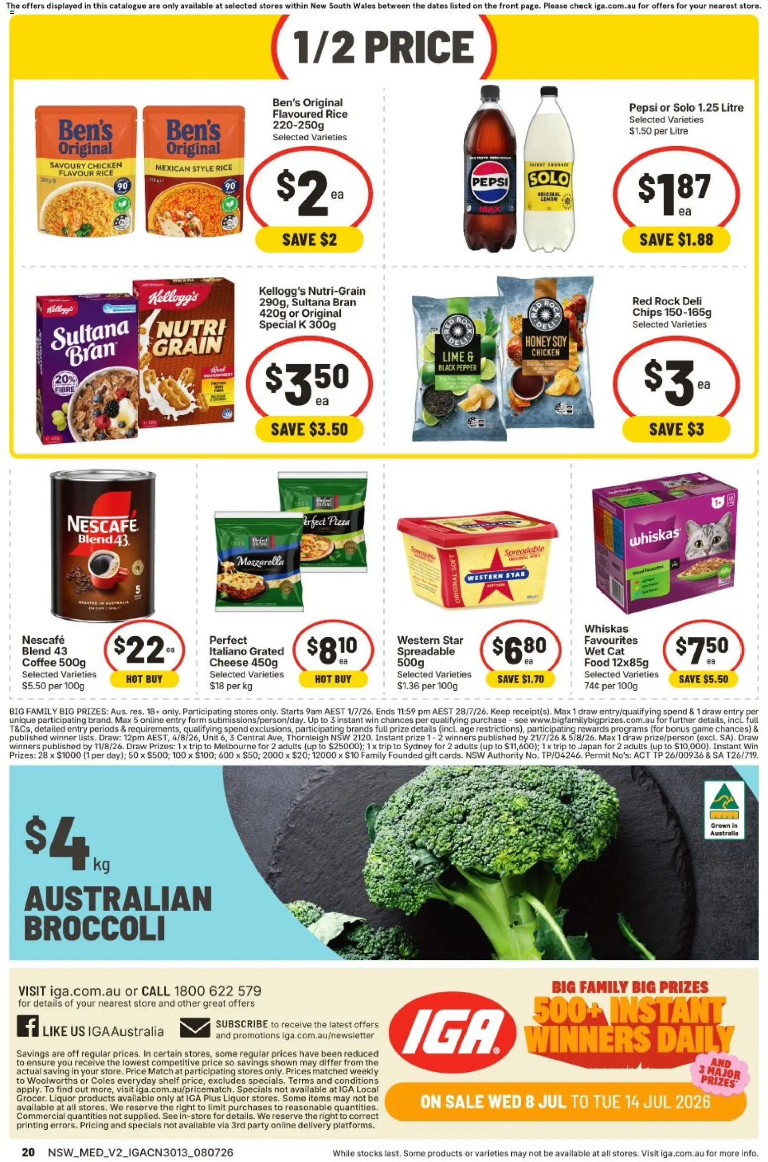 IGA catalogue - valid from 08/07/2026 | Page: 18 | Products: Coffee, Pepsi, Lemon, Nescafe