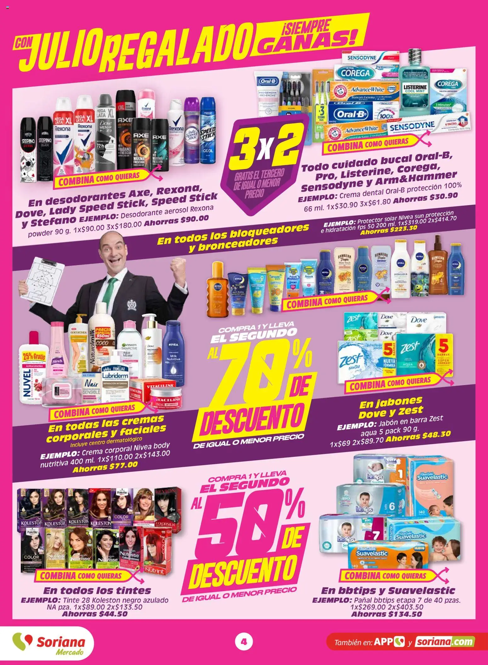 Nuevas ofertas de Soriana válidas en toda la República Mexicana desde el 19.06.2026. ¡Encuentra las mejores ofertas en Soriana Julio Regalado Mercado Nacional! | Página: 4