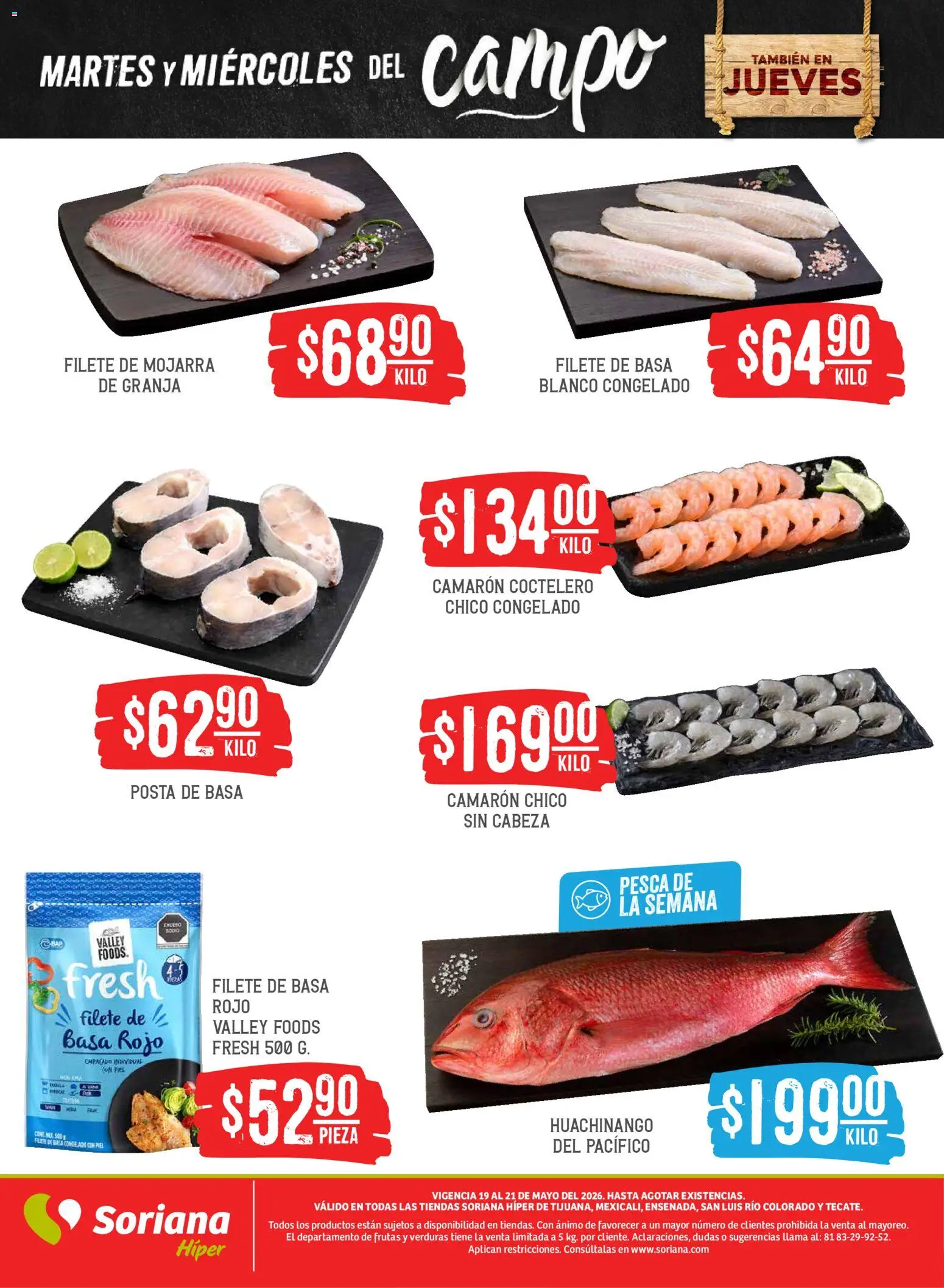 Nuevas ofertas de Soriana válidas en toda la República Mexicana desde el 19.05.2026. ¡Encuentra las mejores ofertas en Soriana Martes y Miércoles del Campo Híper: Tijuana, Mexicali, Ensenada, San Luis Río Colorado y Tecate! | Página: 5