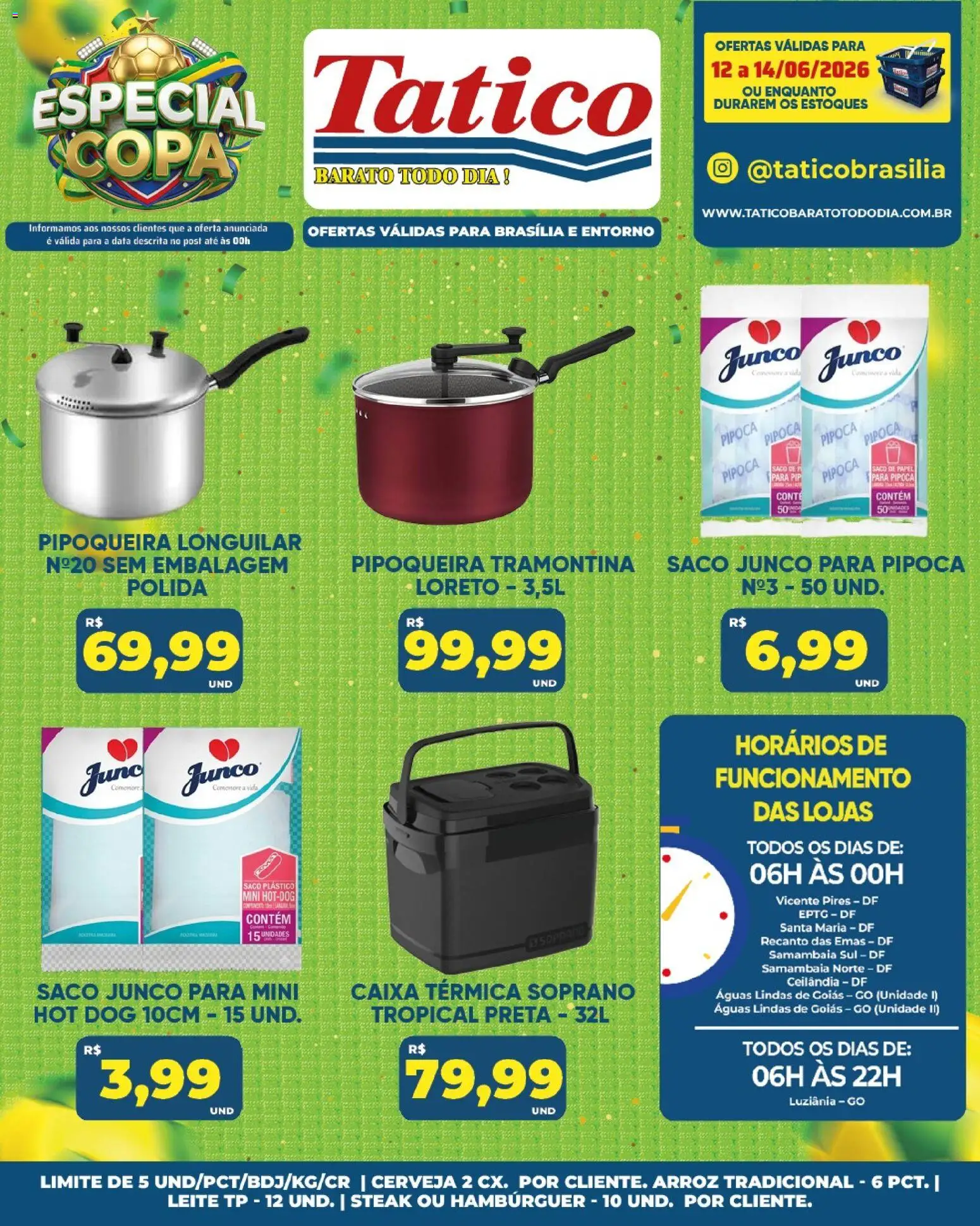 Tatico Folheto - válido de 13.06.2026 | Página: 45 | Produtos: Leite, Cerveja, Hambúrguer, Pipoca