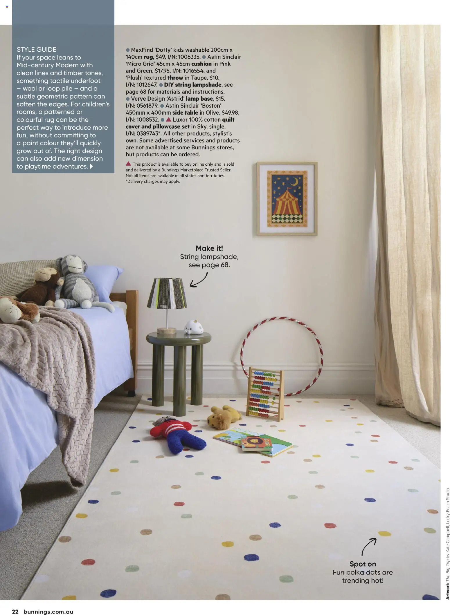 Bunnings Warehouse catalogue - valid from 01.05.2026 | Page: 22 | Products: Table, Cushion, Lamp