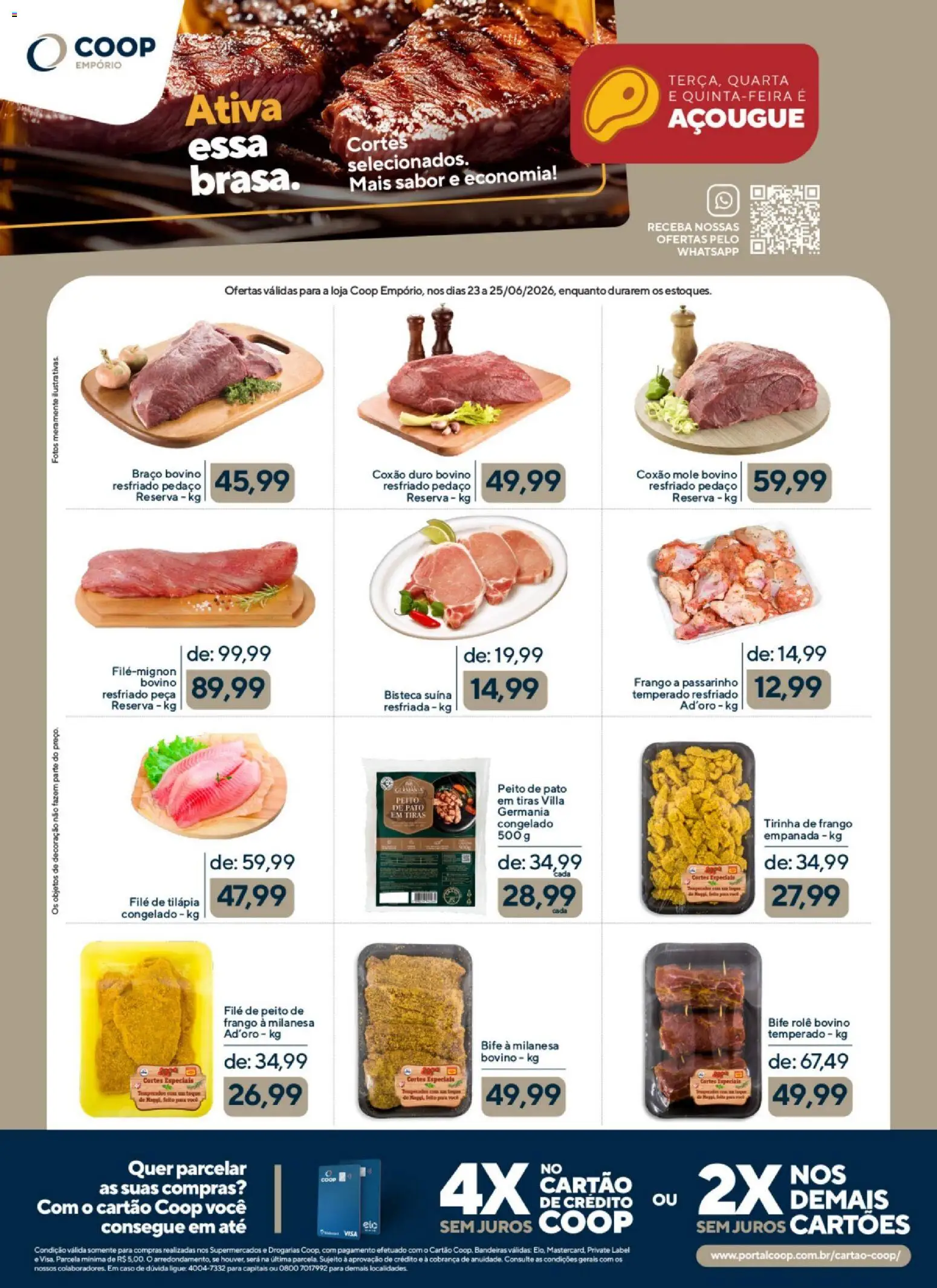 Coop Folheto - válido de 23/06/2026 | Página: 2 | Produtos: Tilápia, Frango, Filé de tilápia, Peito de frango