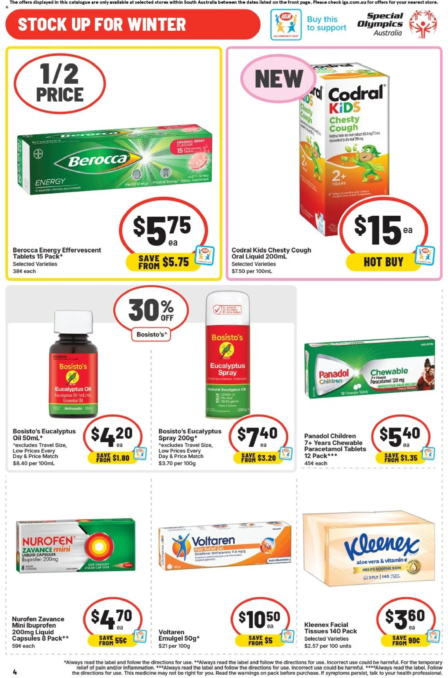 IGA catalogue - valid from 13.05.2026 | Page: 5 | Products: Oil, Tablets, Tissues, Pain relief