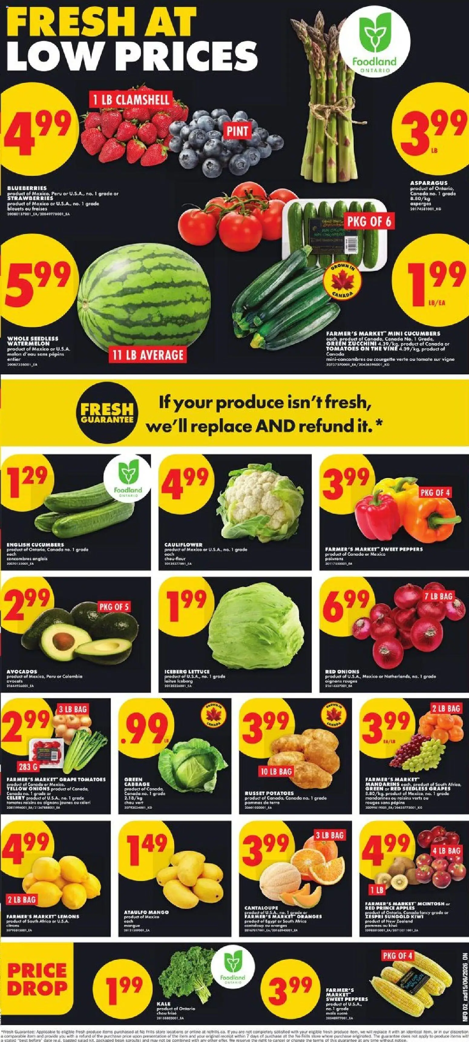 No Frills flyer valid from 18.06.2026 | Page: 2 | Products: Kiwi, Cucumbers, Apples, Tomatoes