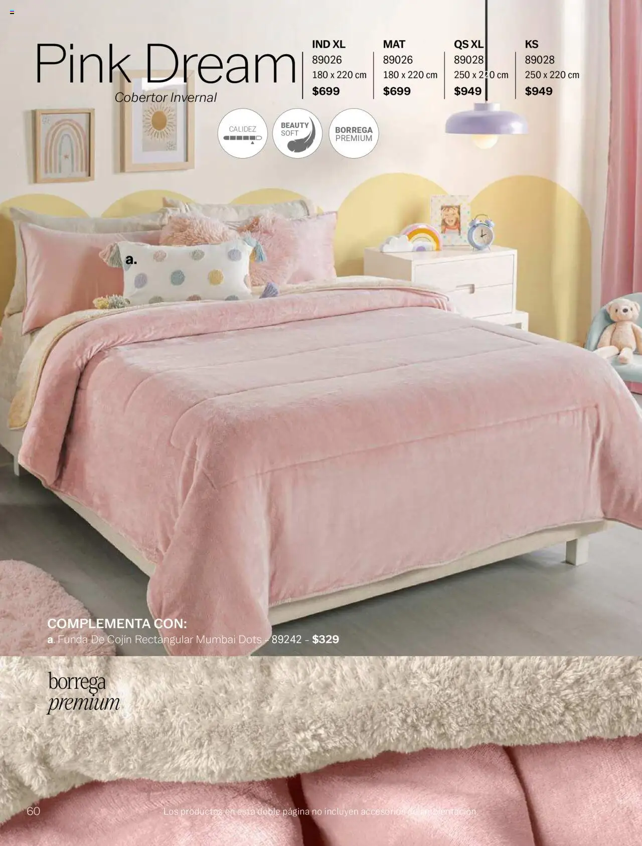 Nuevas ofertas de Vianney válidas en toda la República Mexicana desde el 15/08/2025. ¡Encuentra las mejores ofertas en Vianney - Catálogo Invierno! | Página: 62 | Productos: Cobertor, Funda