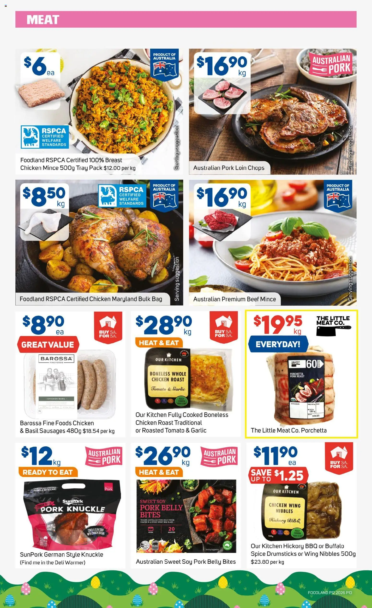 Foodland catalogue - valid from 18.03.2026 | Page: 10 | Products: Chicken, Pork, Beef, Meat
