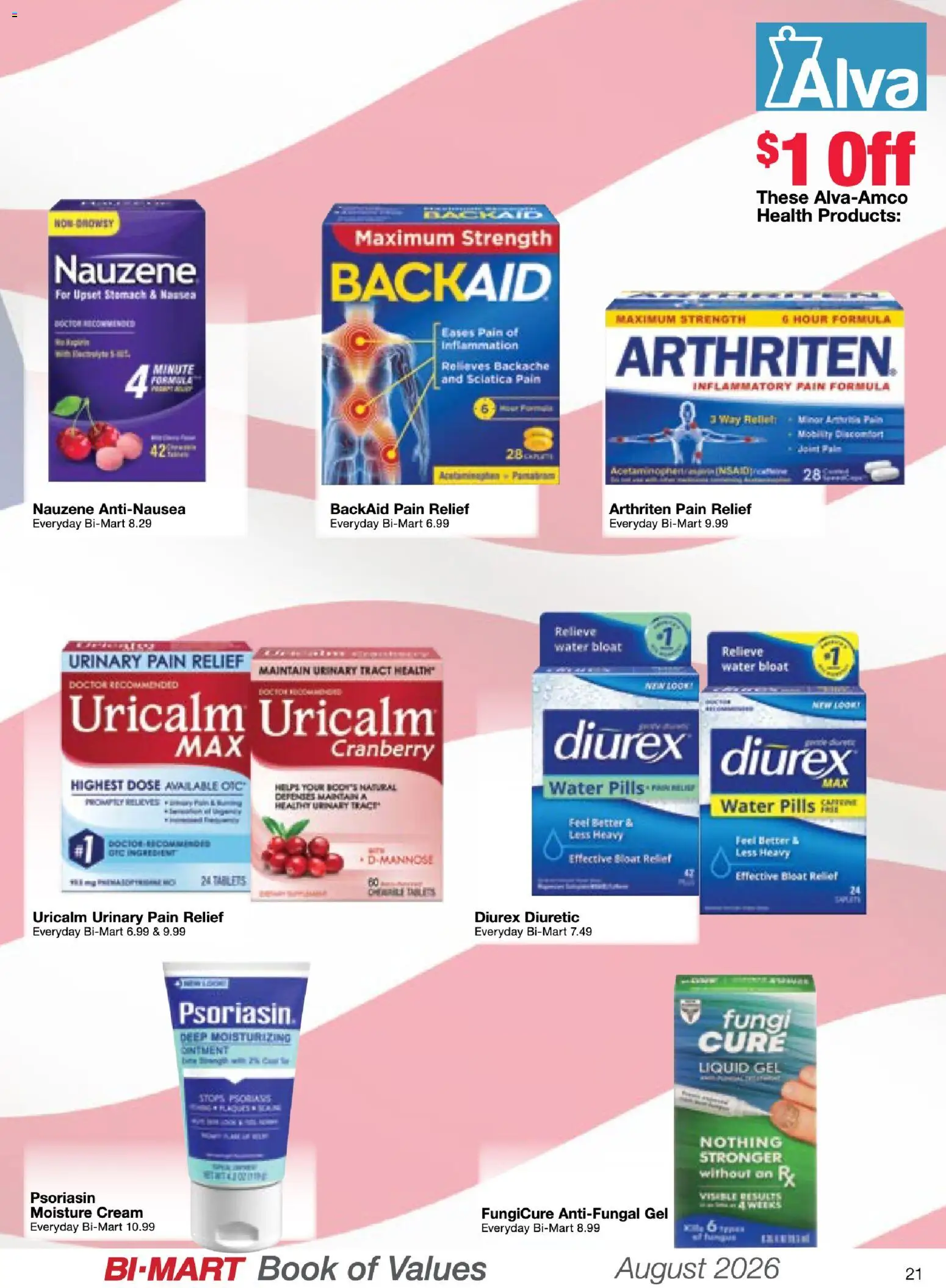 Bi-Mart August Health & Beauty Book of Values - valid from 08/01/2026 | Page: 22 | Products: Cream, Water