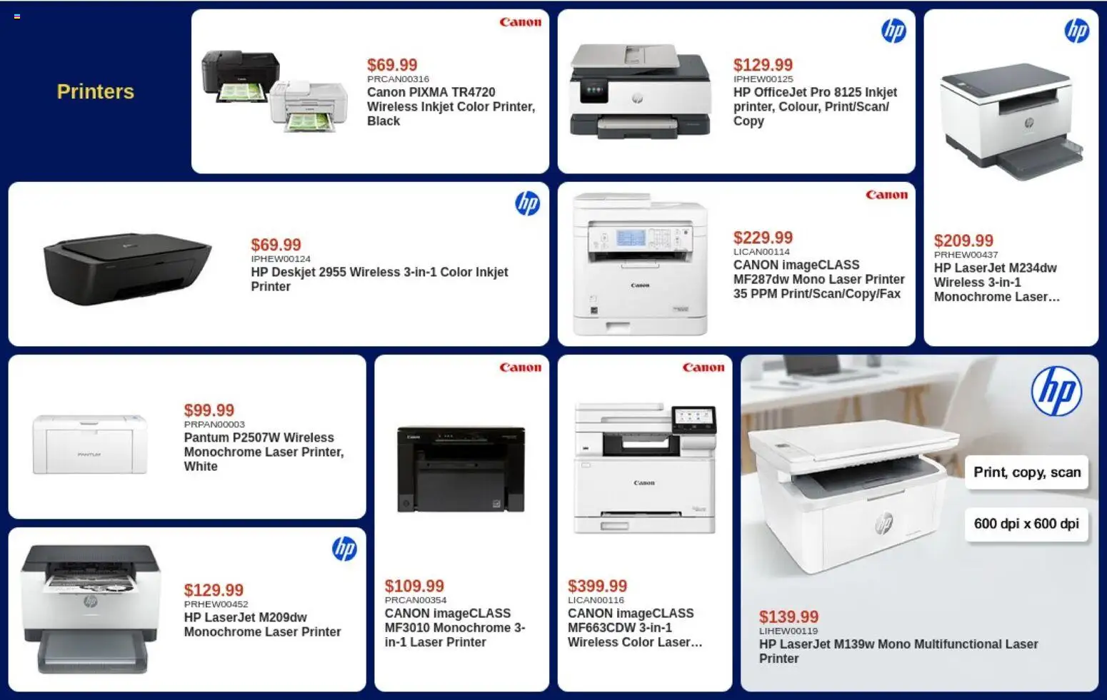 Canada Computers flyer valid from Sep 18, 2026 | Page: 9 | Products: Printer