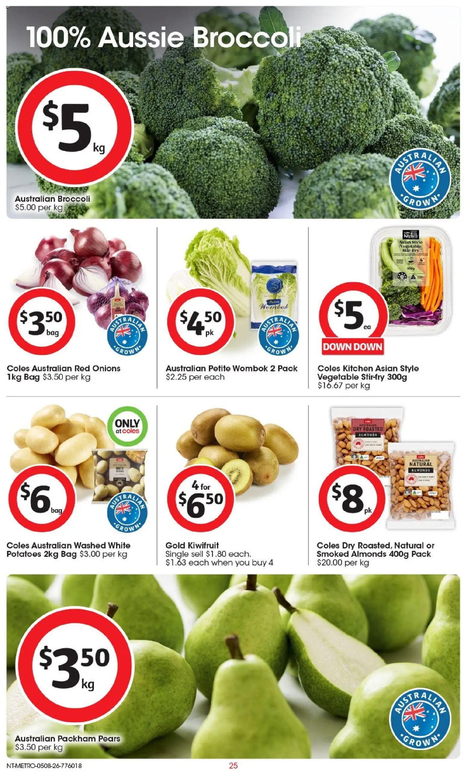 Coles catalogue - valid from 05/08/2026 | Page: 25 | Products: Almonds, Potatoes, Onions, Bag