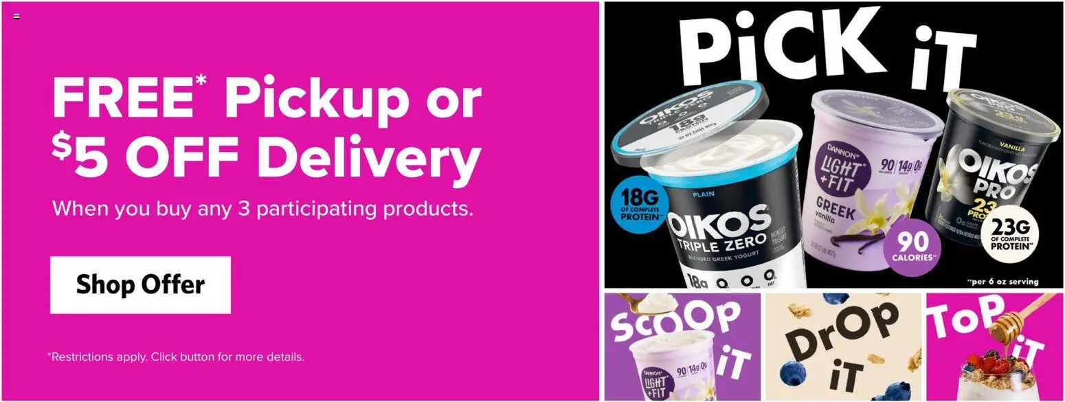 Food Lion Weekly Ad - valid from 08/12/2026 | Page: 9 | Products: Yogurt, Protein, Greek yogurt, Vanilla