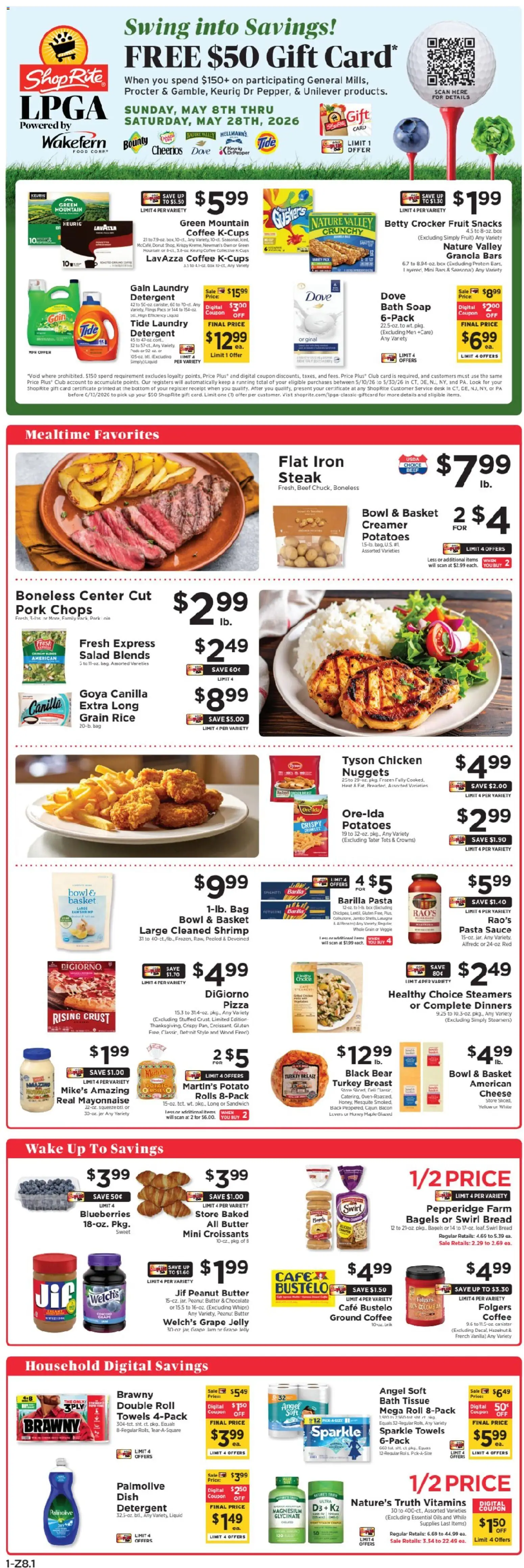 ShopRite Weekly Ad - valid from 08.05.2026 | Page: 3 | Products: Box, Bread, Detergent, Sauce