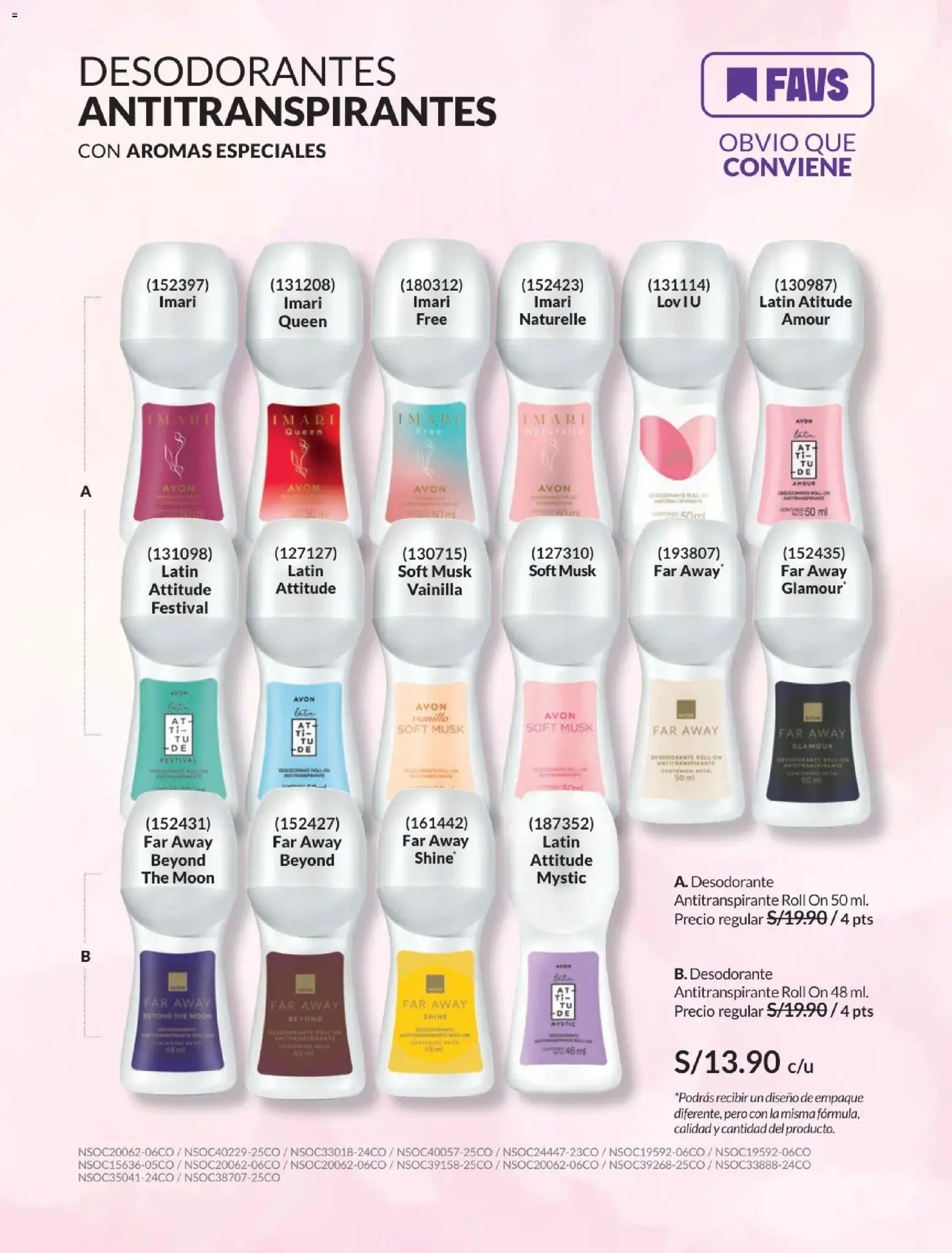 Catálogo Avon válido desde 24.05.2026 | Página: 163 | Productos: Desodorante, Antitranspirante, Empaque