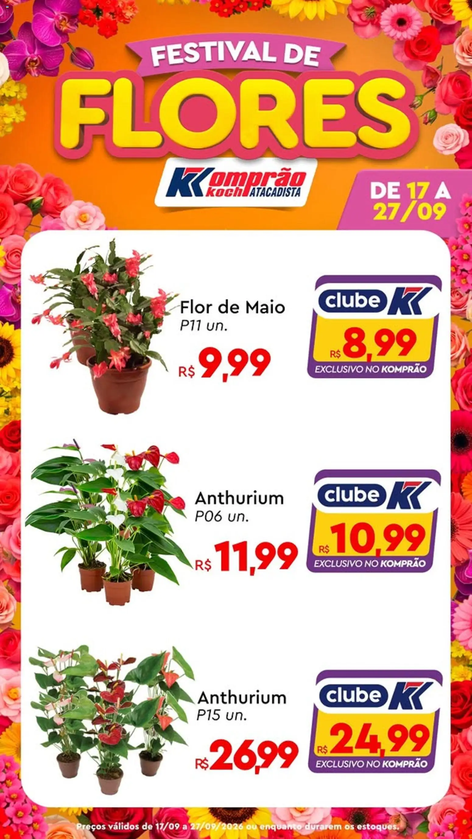 Komprao Atacadista Folheto - válido de 17/09/2026 | Página: 4 | Produtos: Maiô, Flores