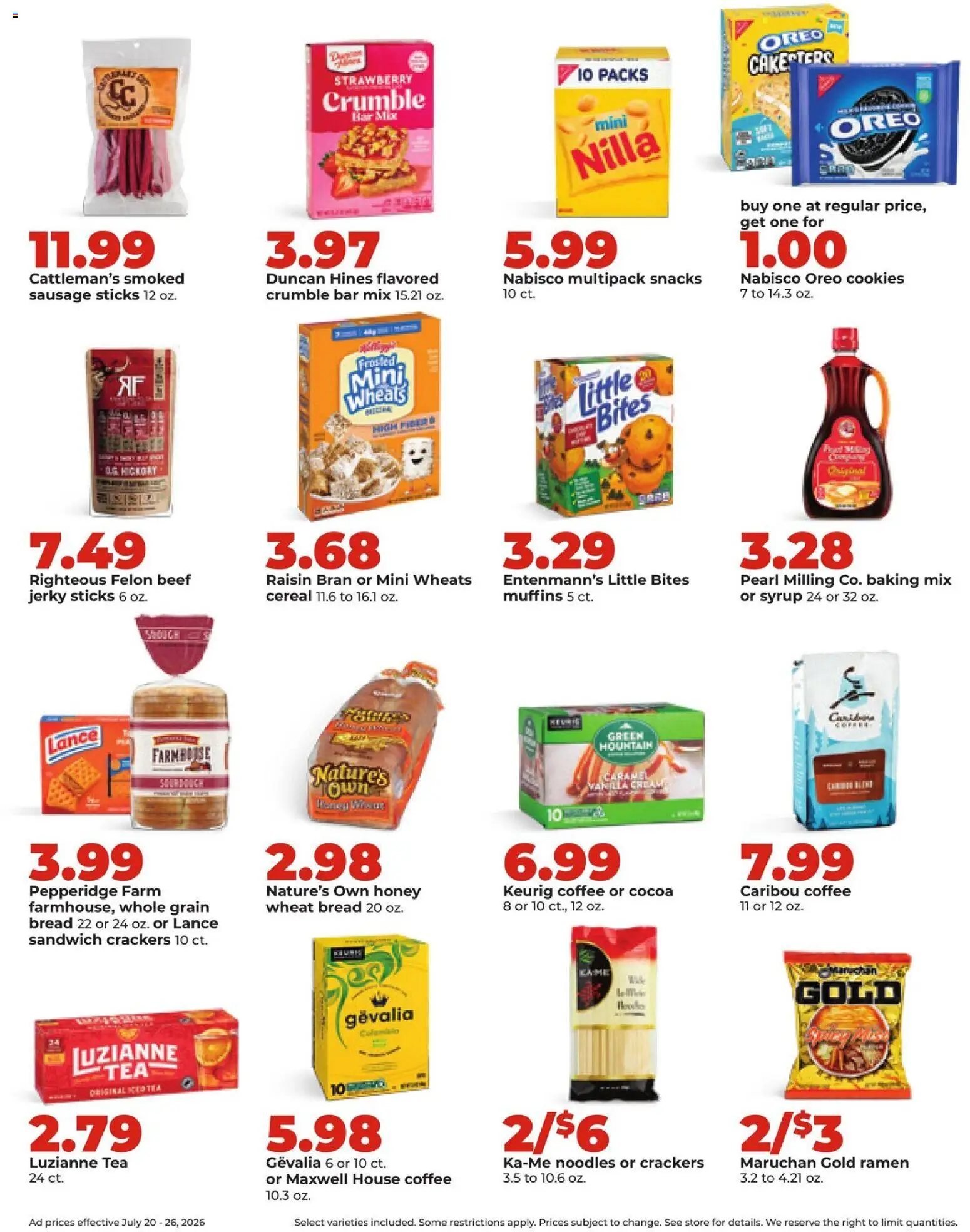 HyVee Weekly Ad - valid from 07/20/2026 | Page: 23 | Products: Coffee, Tea, Noodles, Sausage
