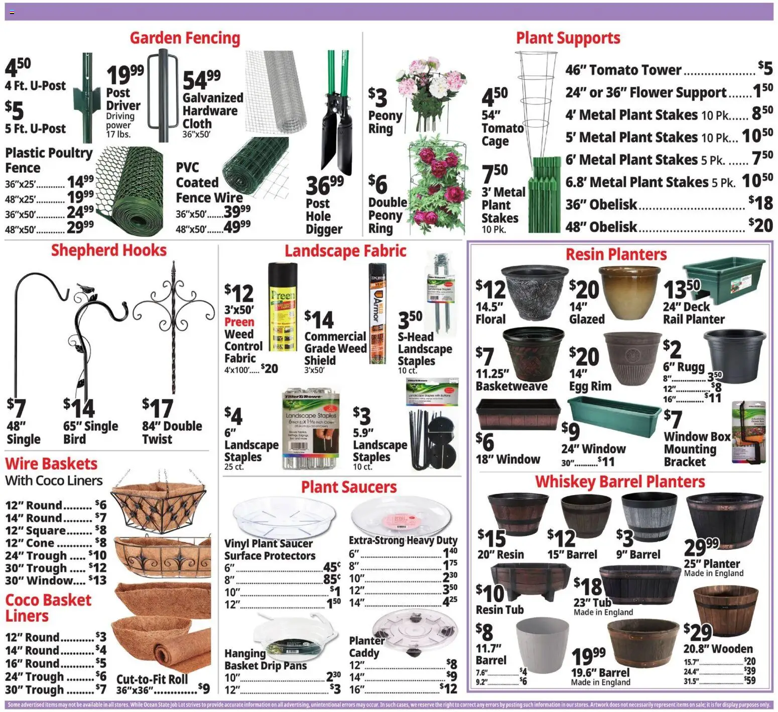 Ocean State Job Lot Weekly Ad - valid from 05.03.2026 | Page: 4 | Products: Ring, Wire, Tiller, Poultry