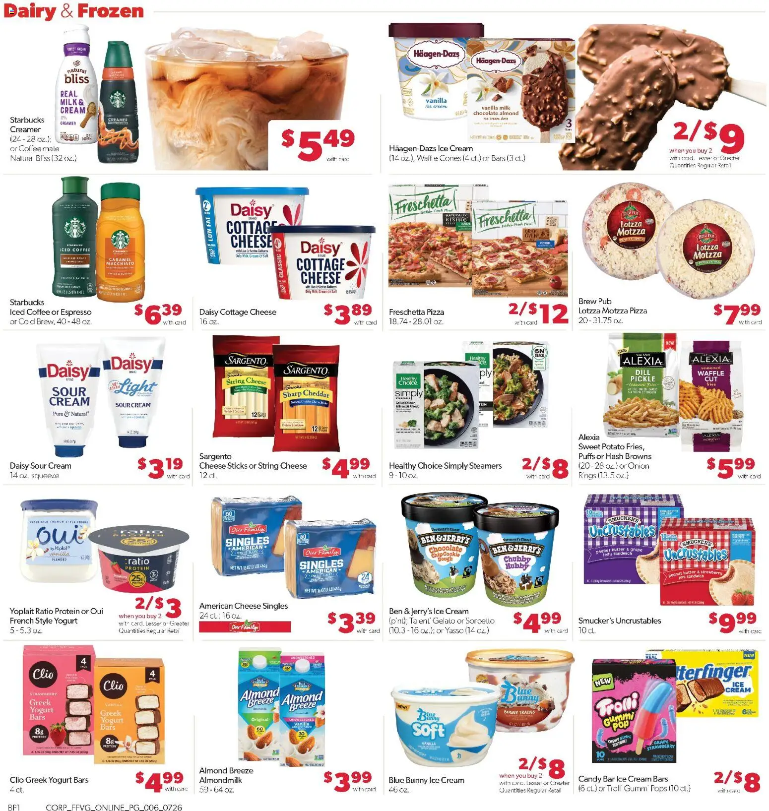 Family Fare Weekly Ad - valid from 07/26/2026 | Page: 10 | Products: Butter, Pizza, Cream, Onion