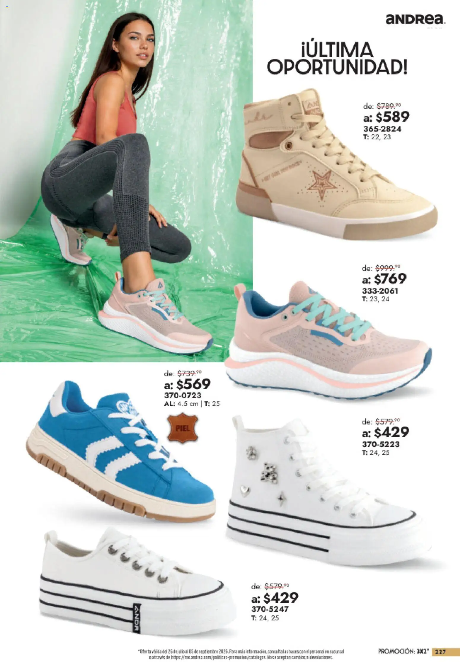 Nuevas ofertas de Andrea válidas en toda la República Mexicana desde el 26/07/2026. ¡Encuentra las mejores ofertas en Andrea catálogo Outlet! | Página: 227