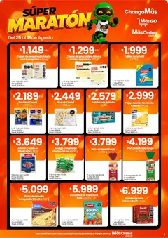 Vista previa Changomas ofertas válido desde el 25/08/2026 | Página: 5 | Productos: Mozzarella, Aceite, Muzzarella, Ñoquis