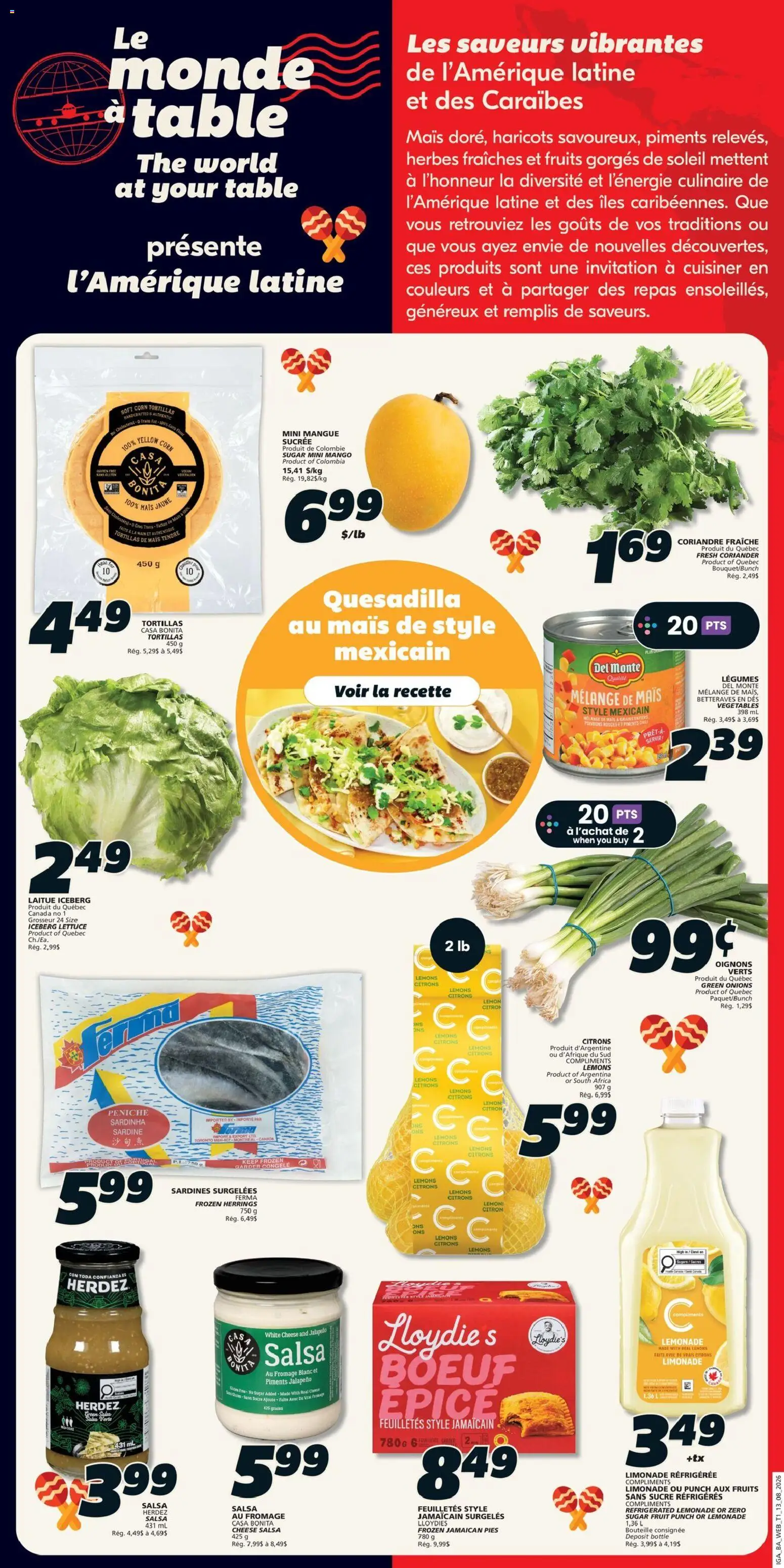 IGA flyer valid from Aug 13, 2026 | Page: 15 | Products: Iceberg lettuce, Vegetables, Mango, Sardines