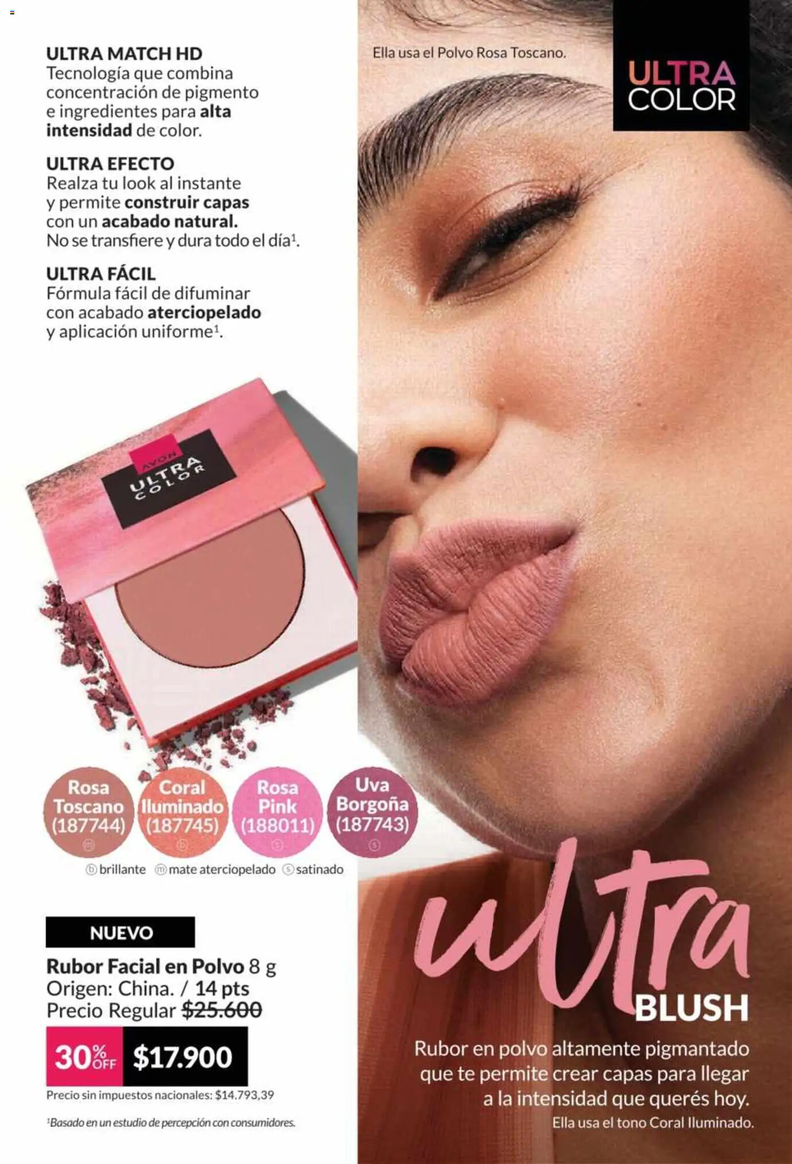 Catálogo AVON Campaña 5/2026 │ válido desde el 01.05.2026 | Página: 20 | Productos: Mate, Rubor, Polvo, Té