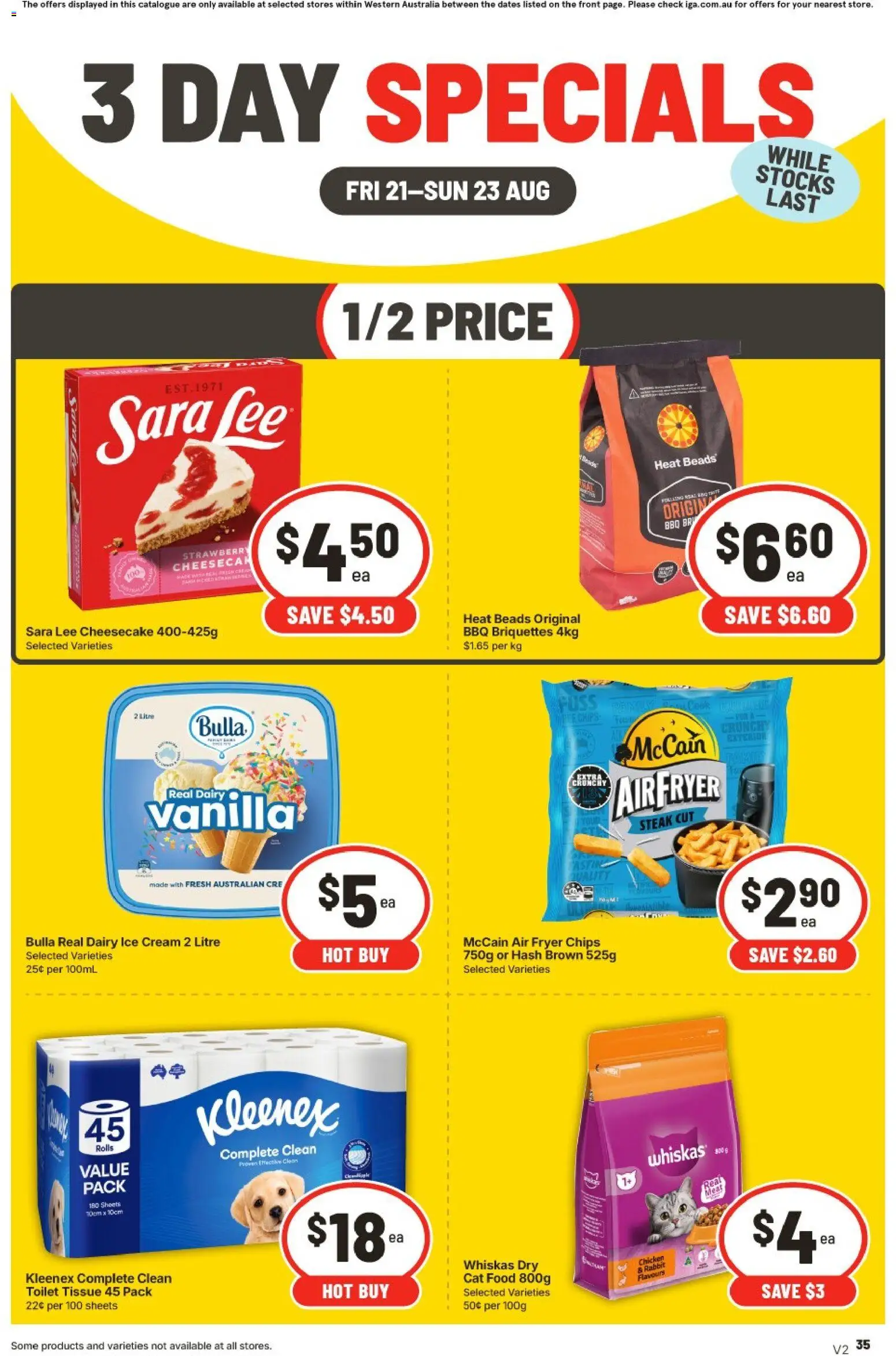 IGA catalogue - valid from 21/08/2026 | Page: 3 | Products: Rabbit, Food, Chicken, Chips