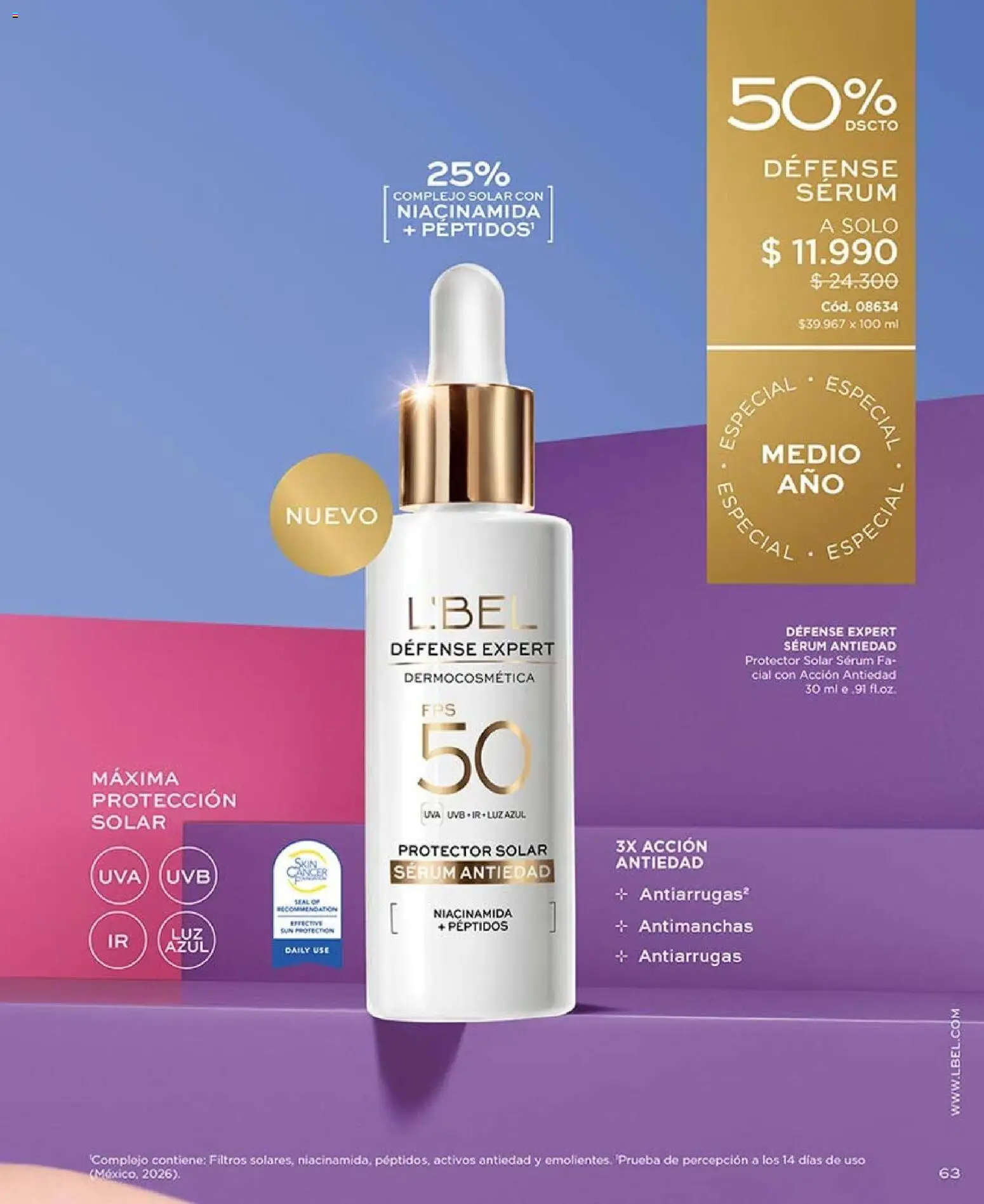 Catálogo L'Bel Campaña 11 │ válido desde el 15.06.2026 | Página: 63 | Productos: Uva, Protector solar, Serum