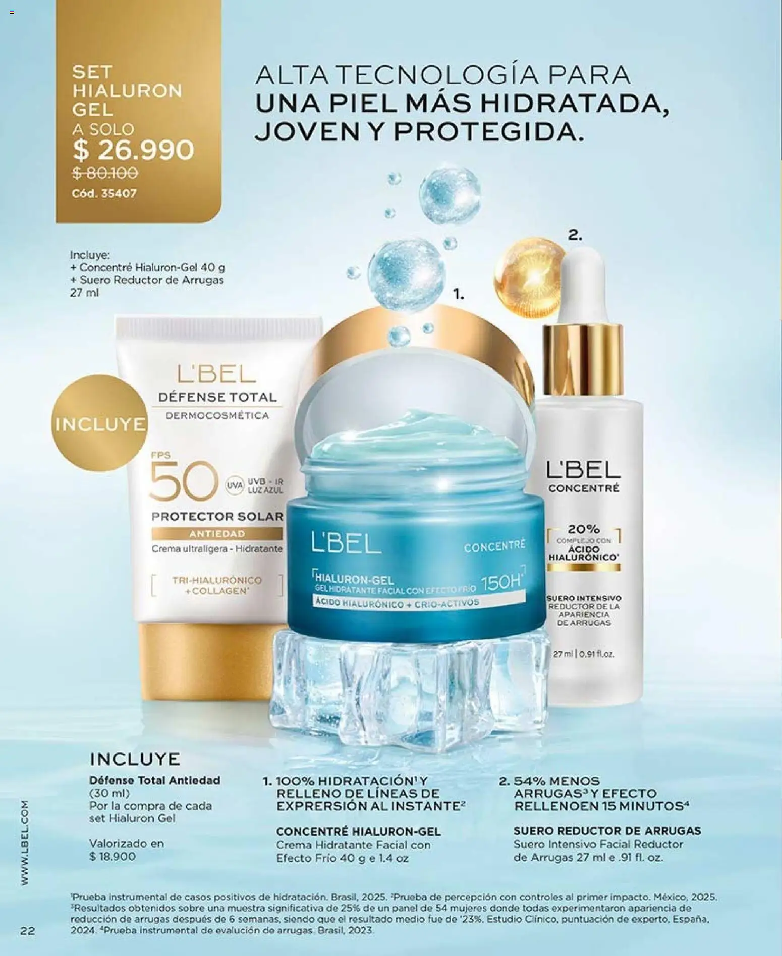 Catálogo L'Bel Campaña 13 │ válido desde el 27.07.2026 | Página: 22 | Productos: Protector solar, Sobre, Crema