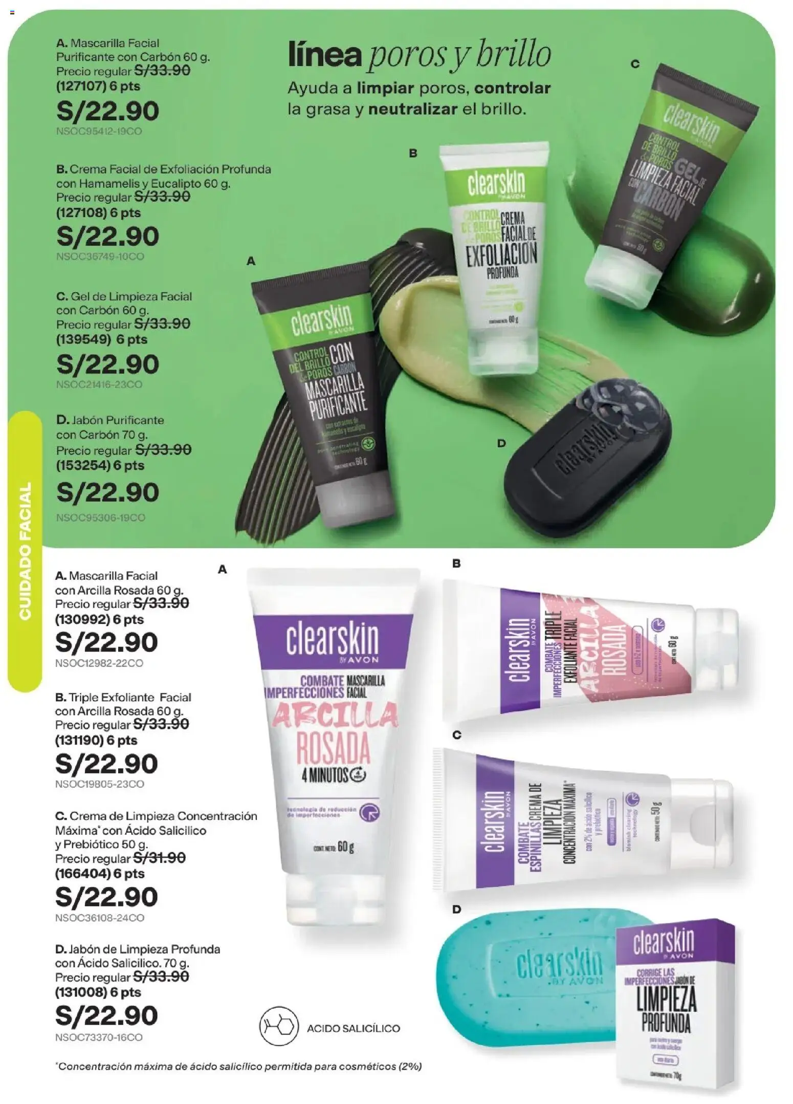 Catálogo Avon válido desde 11/08/2026 | Página: 127 | Productos: Exfoliante, Jabón, Carbón, Crema