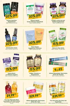 Preview of Sprouts weekly ads valid from 08/26/2026 | Page: 35 | Products: Vitamin, Greens, Ashwagandha, Lemonade